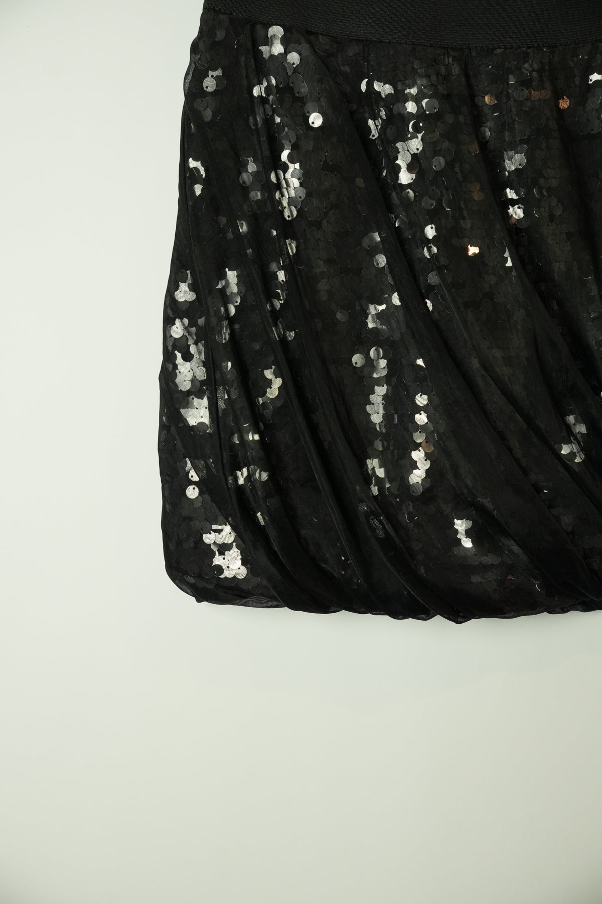 Diesel Black Gold Sequin with Silk Overlay Skirt