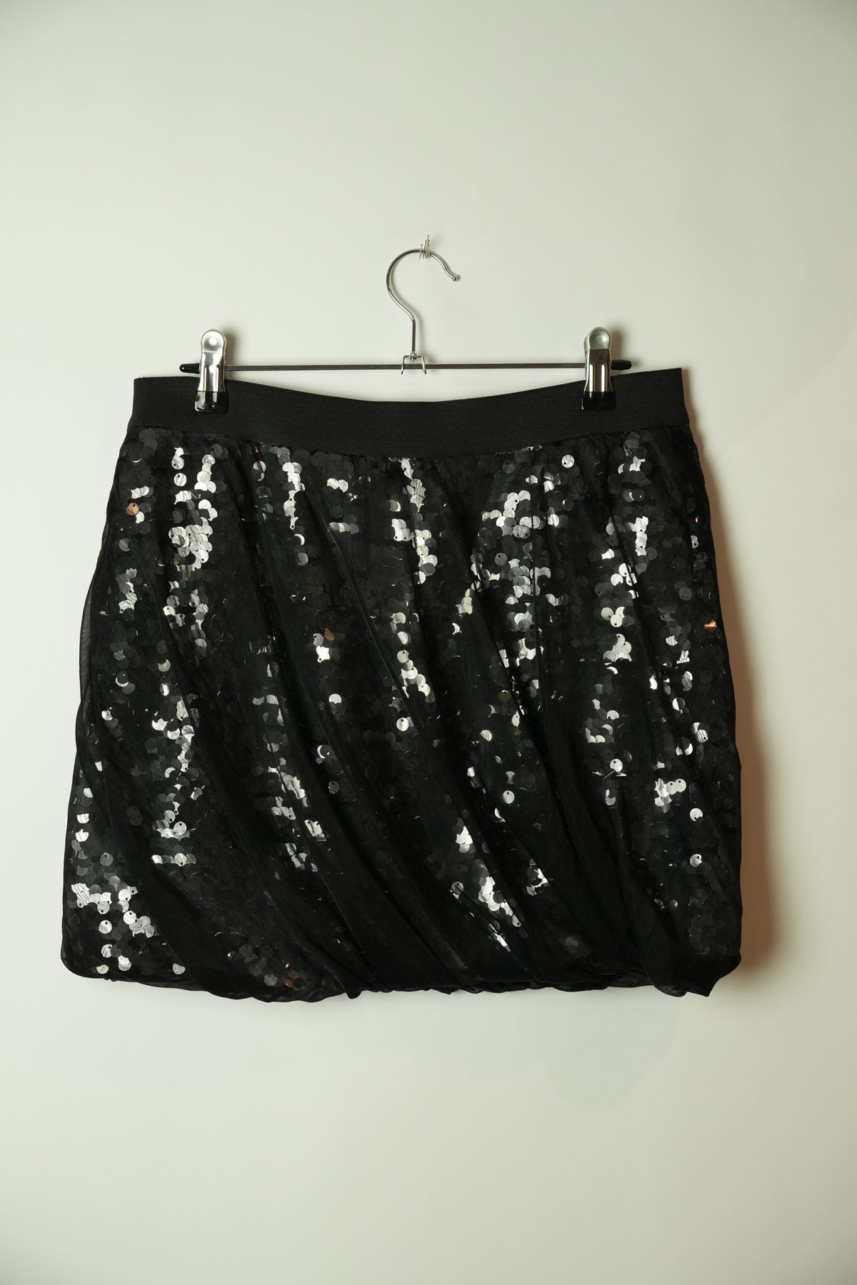 Diesel Black Gold Sequin with Silk Overlay Skirt