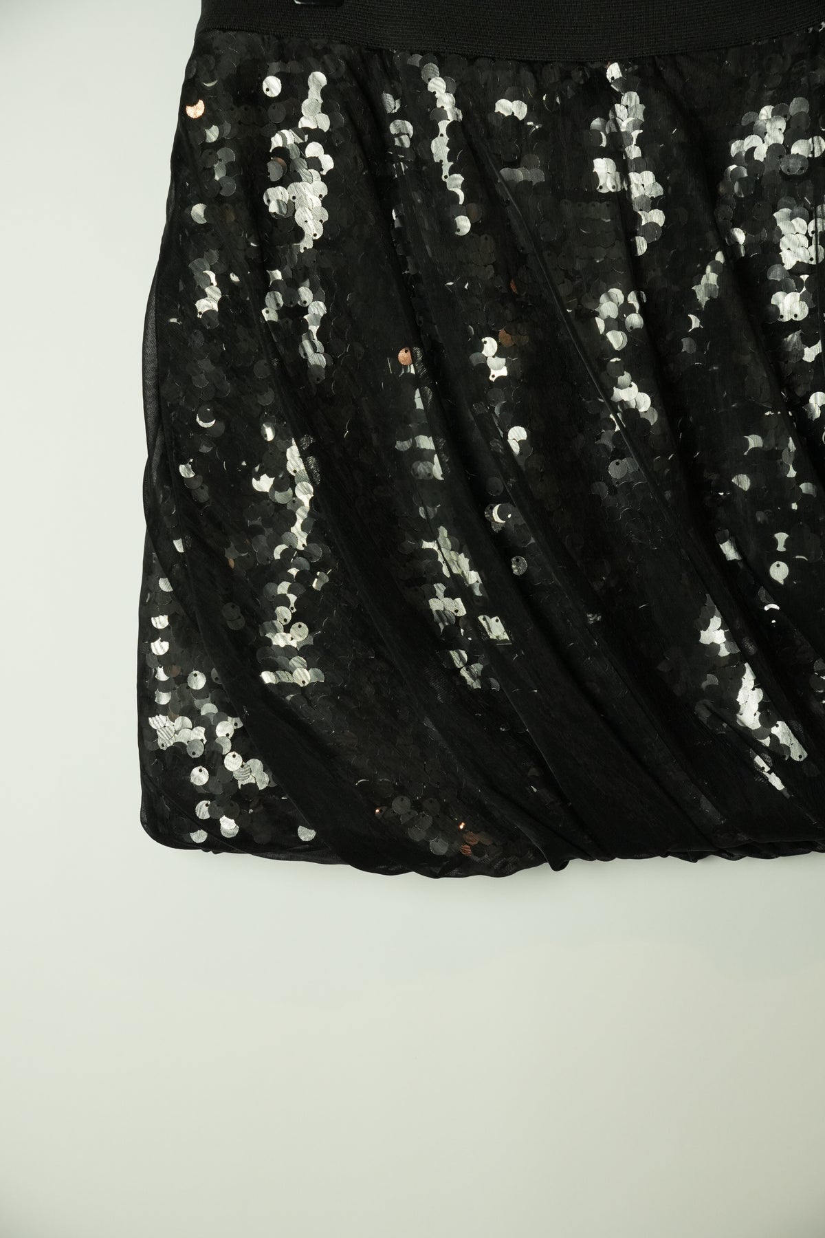 Diesel Black Gold Sequin with Silk Overlay Skirt