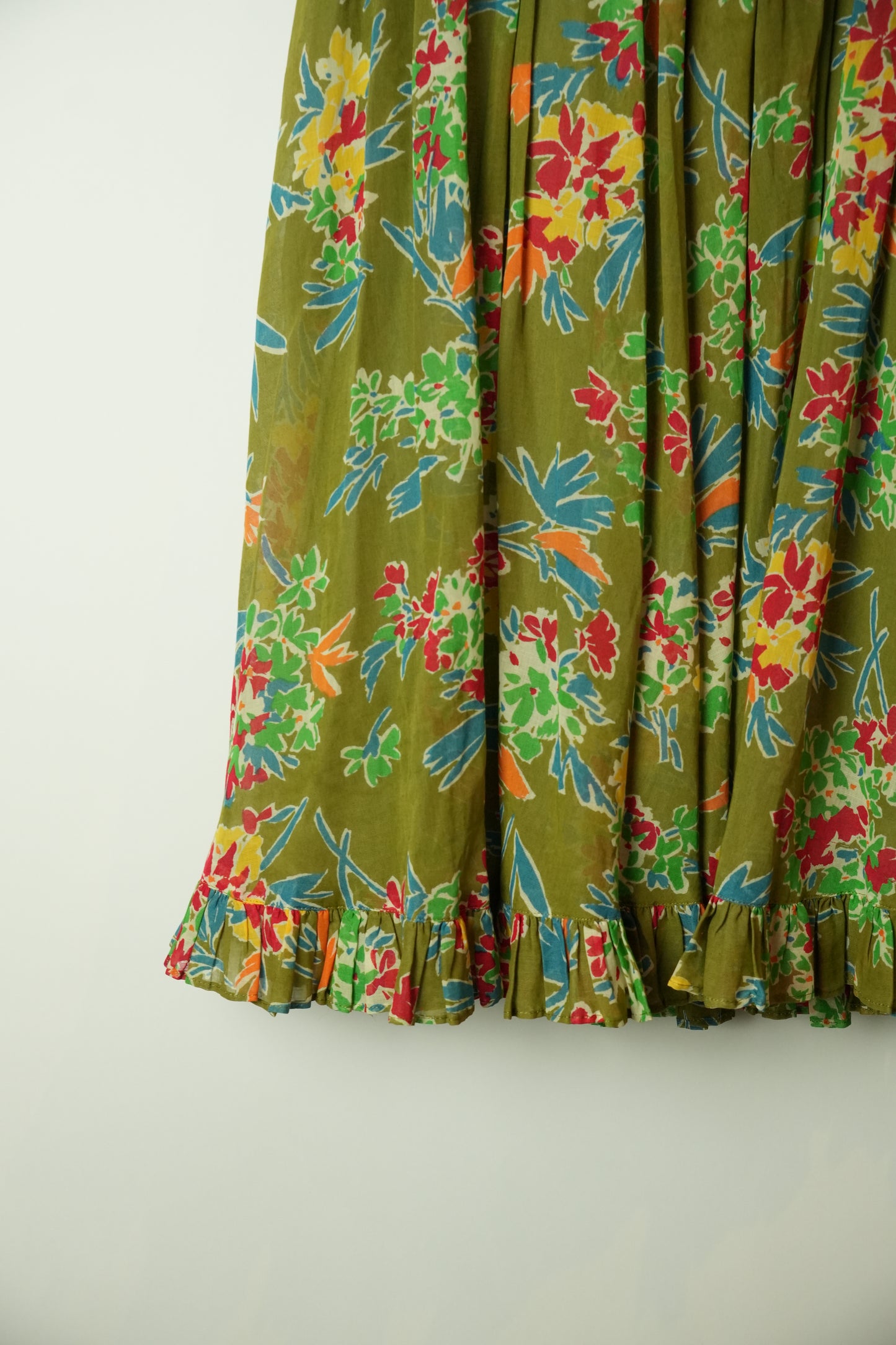Christian Dior Pret A Porter Floral Pleated Midi Skirt