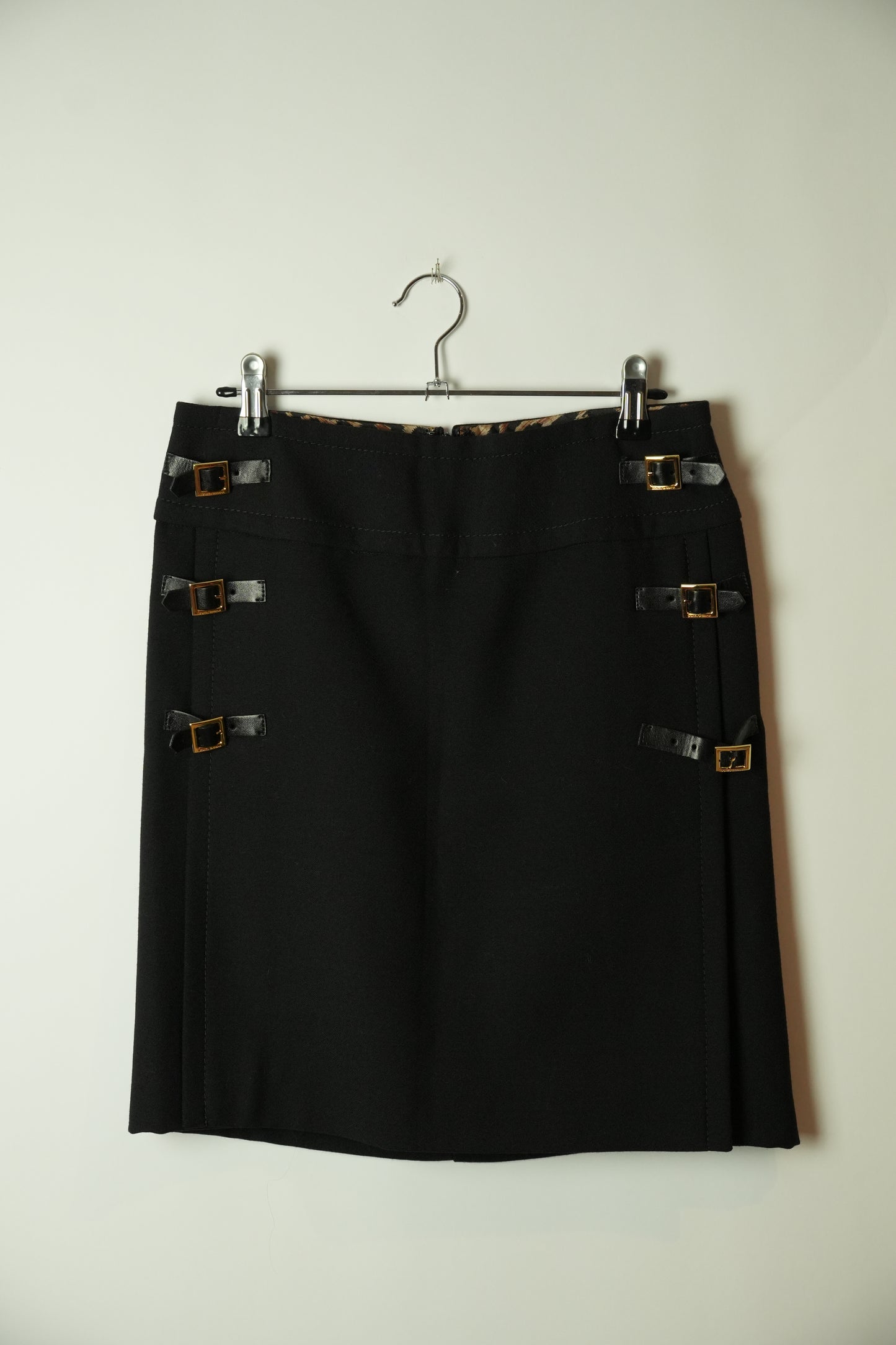 Dolce & Gabbana Buckle Side Pencil Mini Skirt