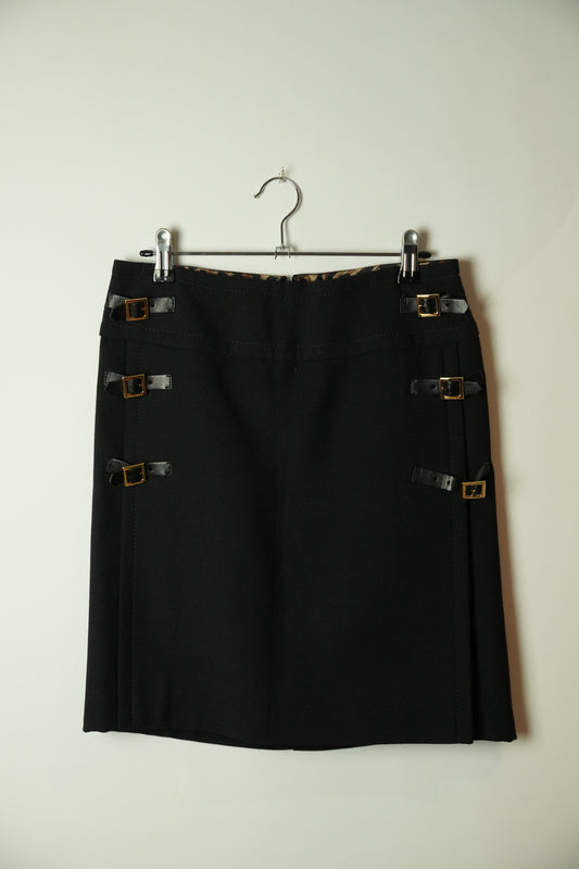 Dolce & Gabbana Buckle Side Pencil Mini Skirt