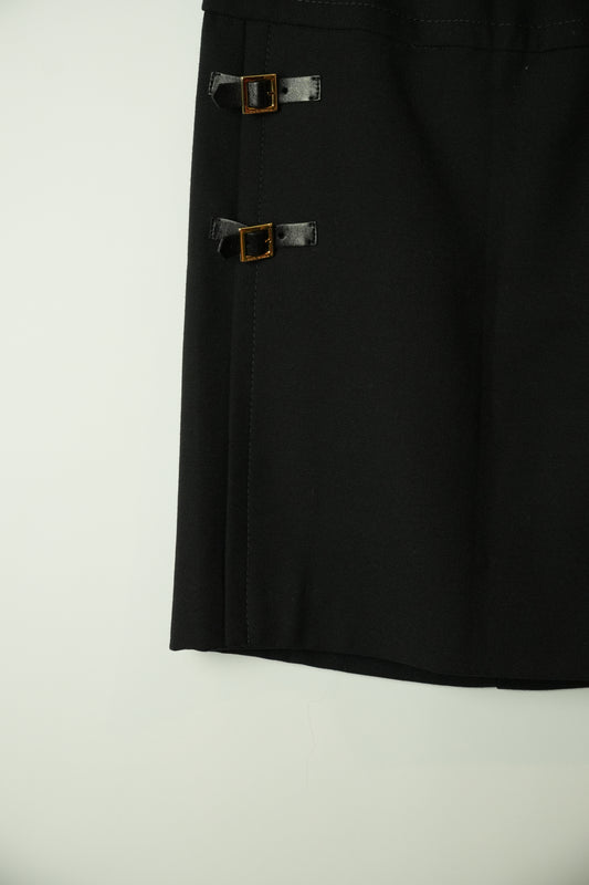 Dolce & Gabbana Buckle Side Pencil Mini Skirt