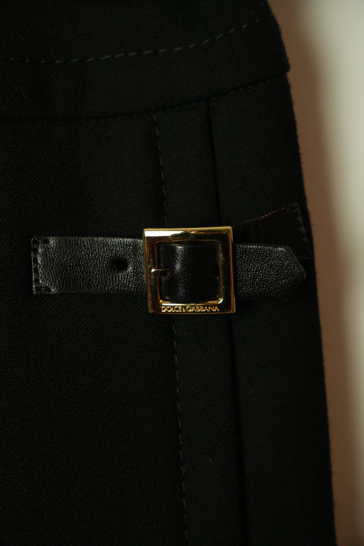 Dolce & Gabbana Buckle Side Pencil Mini Skirt