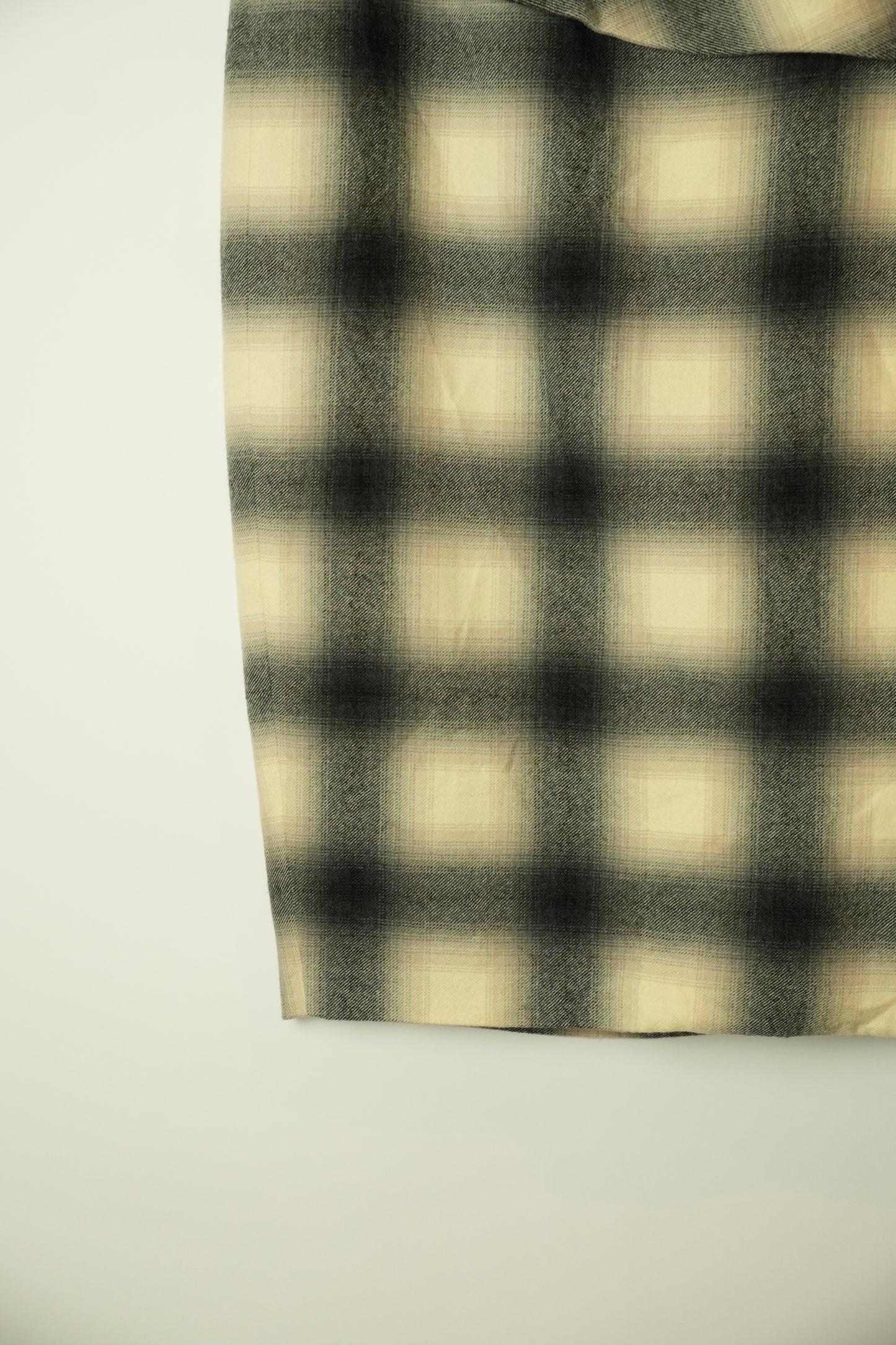 Gucci Wool Checkered Grey Pencil Wrap Skirt 2013