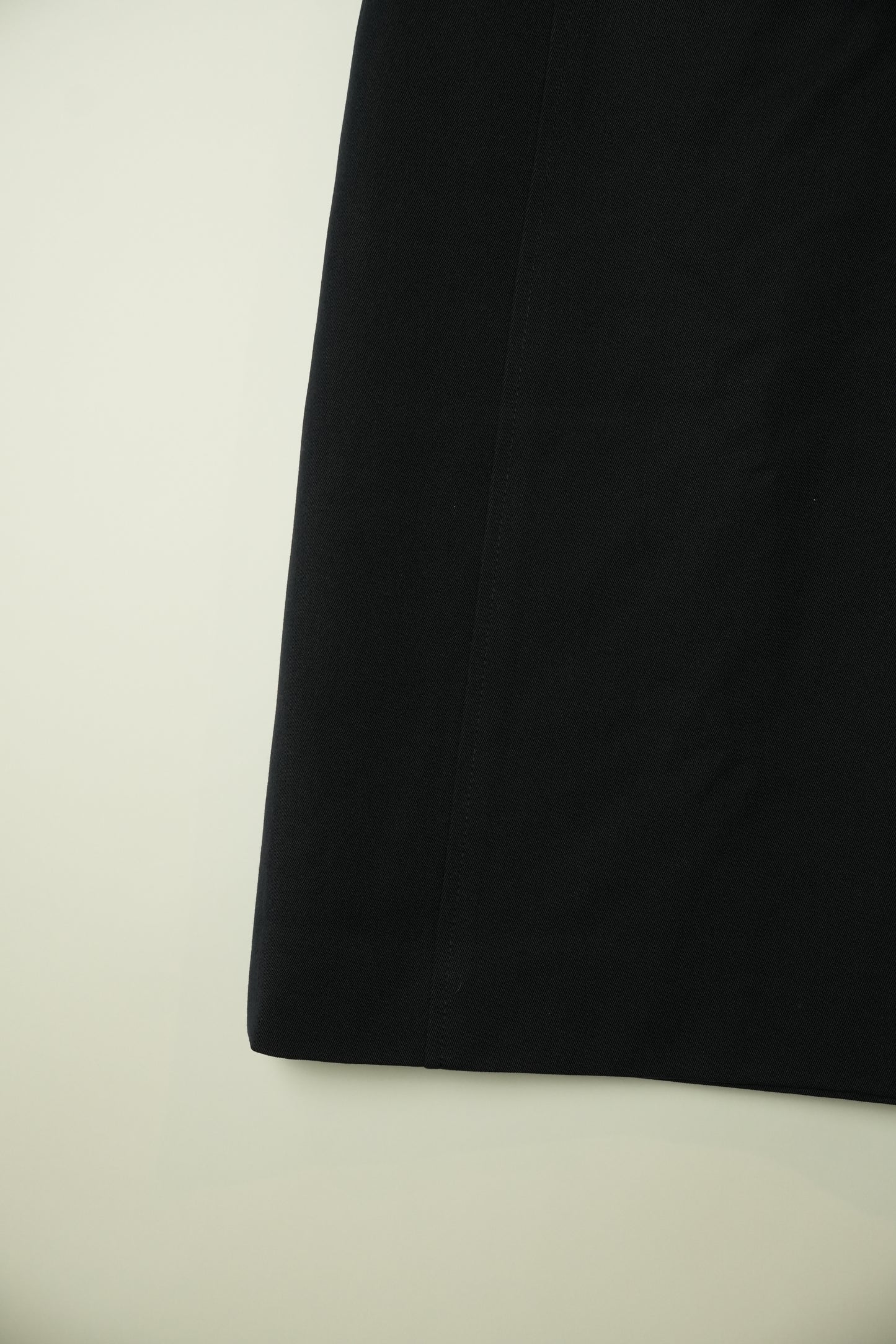 Celine Navy Buckle Wool Midi Skirt