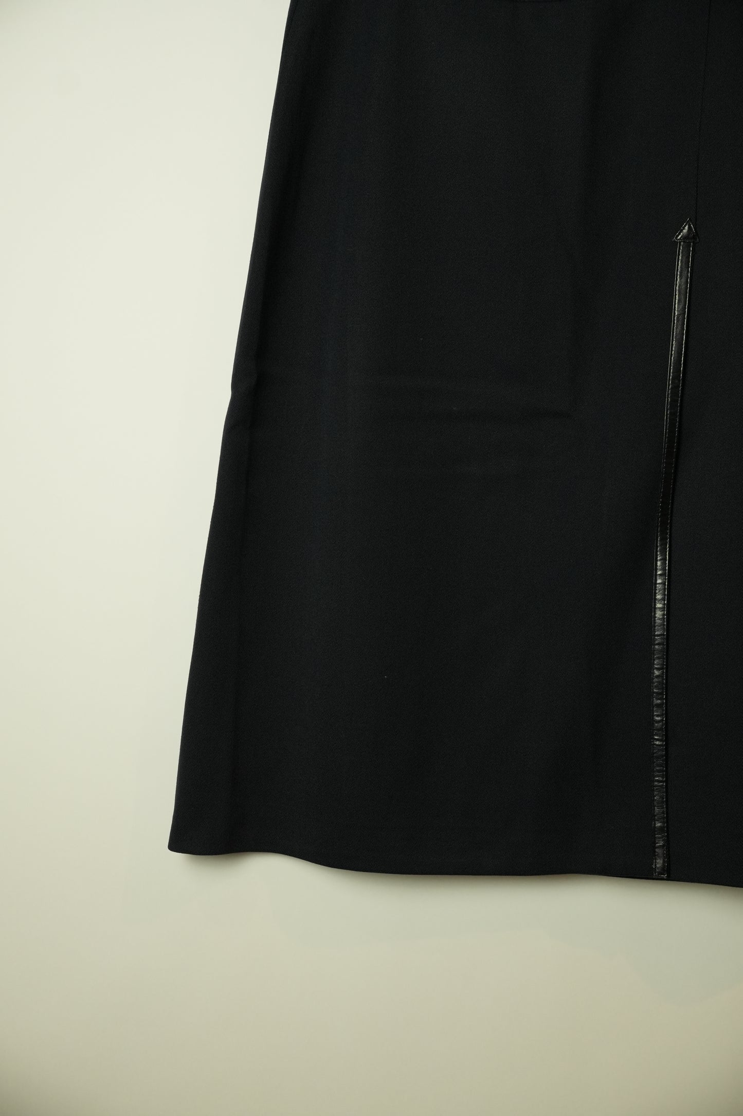 Celine Double Metal Buckle Navy Skirt