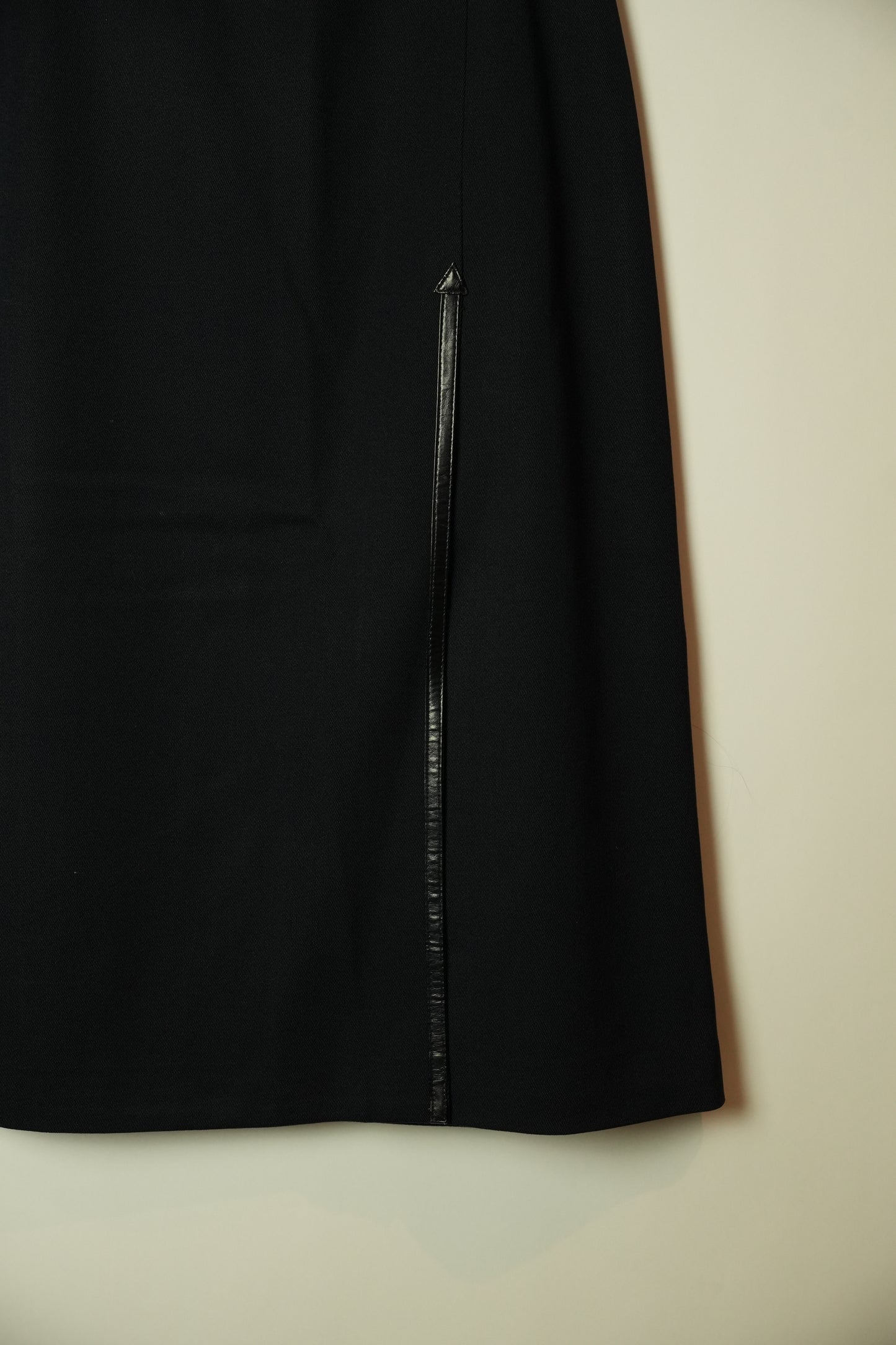 Celine Double Metal Buckle Navy Skirt