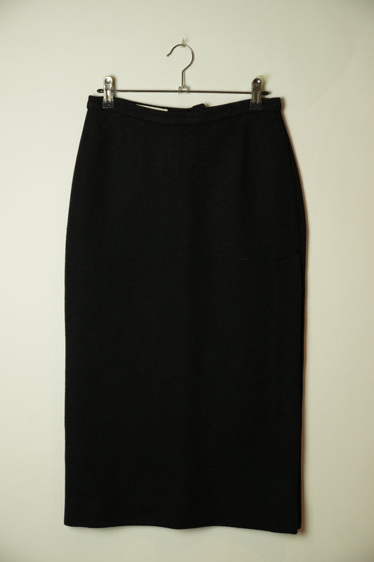 Dolce & Gabbana Side Button Midi Pencil Wool Blend Skirt