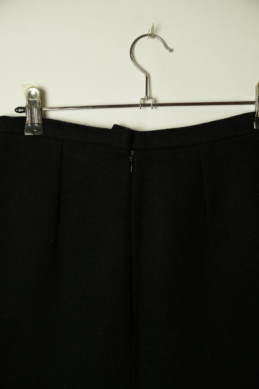 Dolce & Gabbana Side Button Midi Pencil Wool Blend Skirt