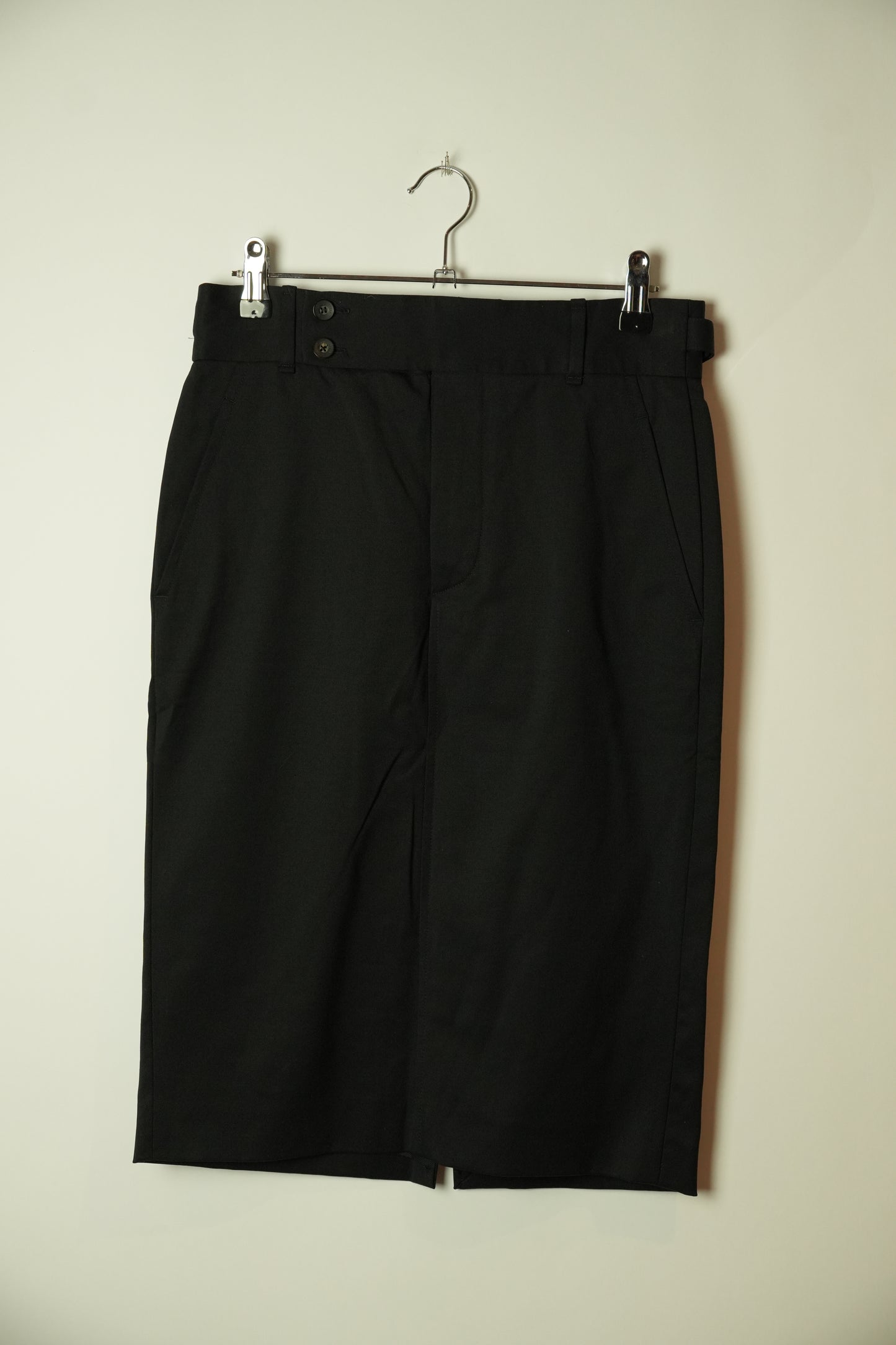 Gucci Black Pencil Skirt w Buckle Backs