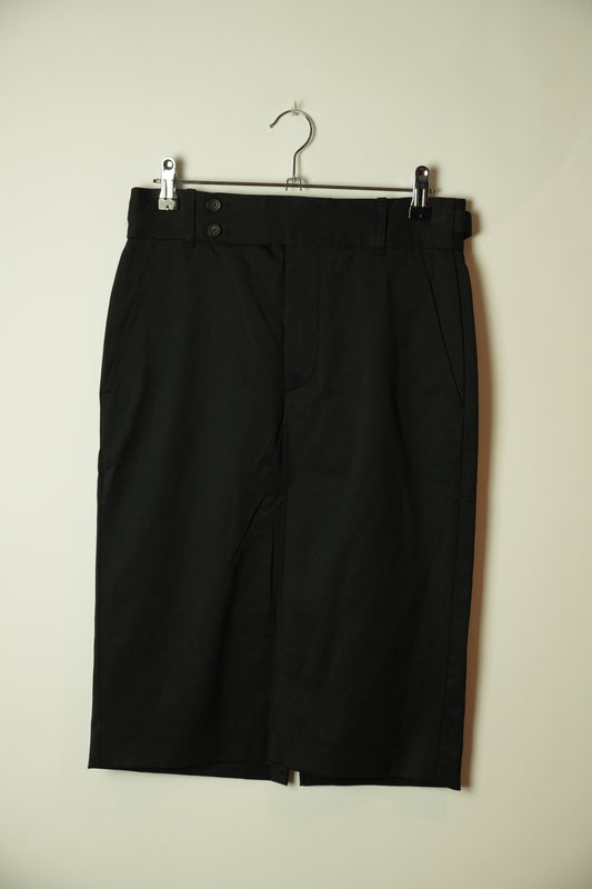 Gucci Black Pencil Skirt w Buckle Backs