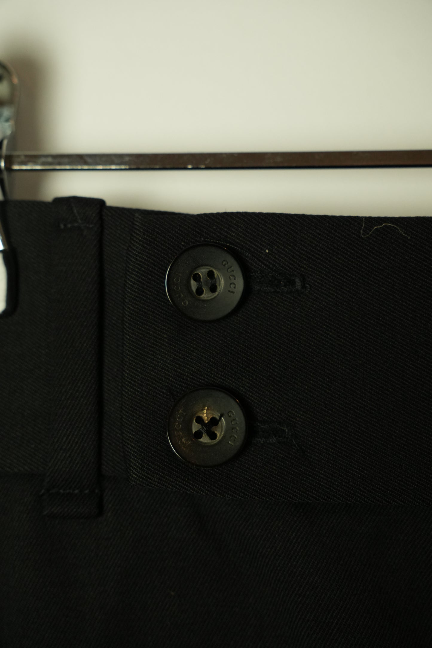Gucci Black Pencil Skirt w Buckle Backs