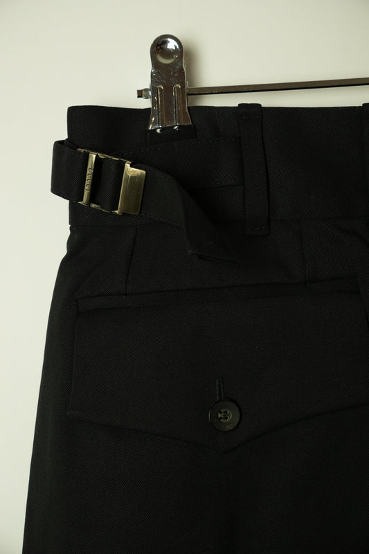 Gucci Black Pencil Skirt w Buckle Backs