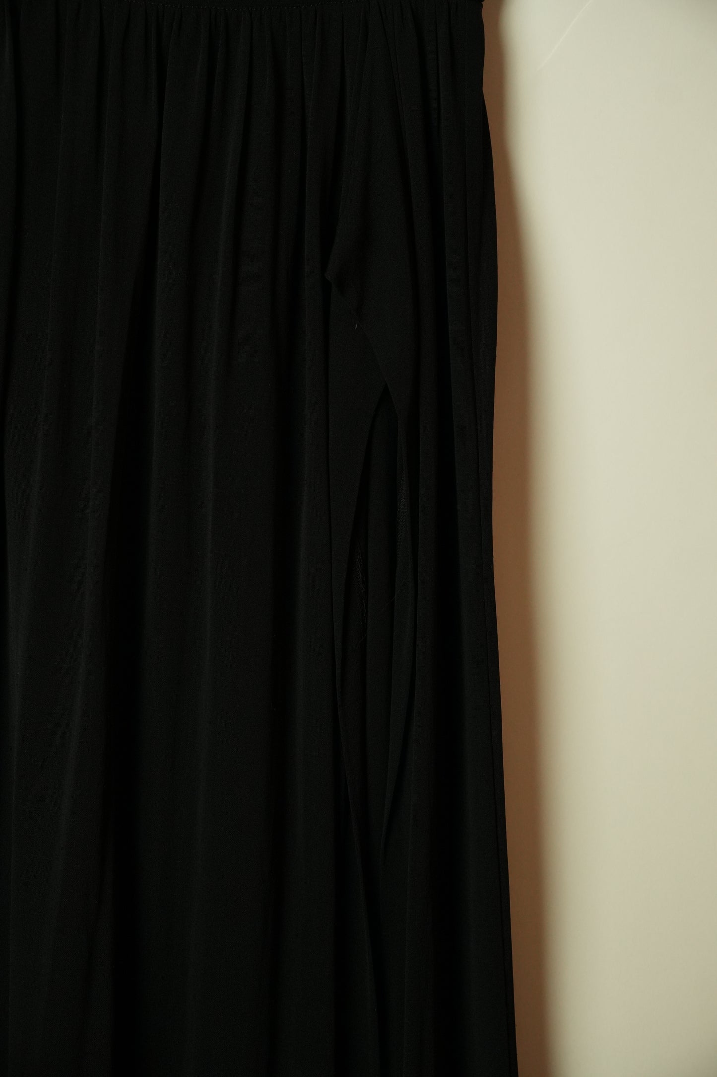 Comme Des Garcons Black Slit Kei Ninomiya Noir Kei Silk Skirt AD1990