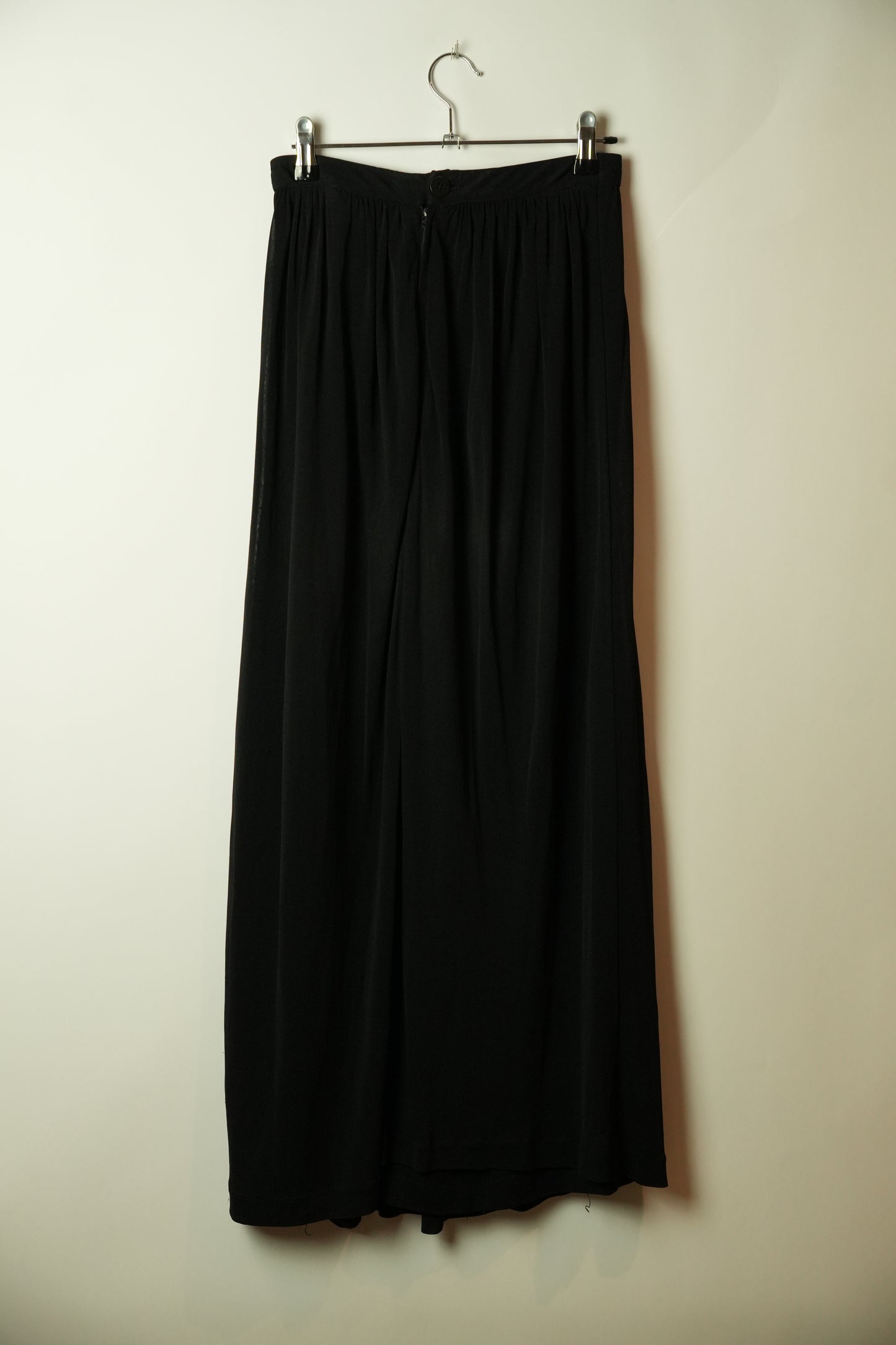 Comme Des Garcons Black Slit Kei Ninomiya Noir Kei Silk Skirt AD1990