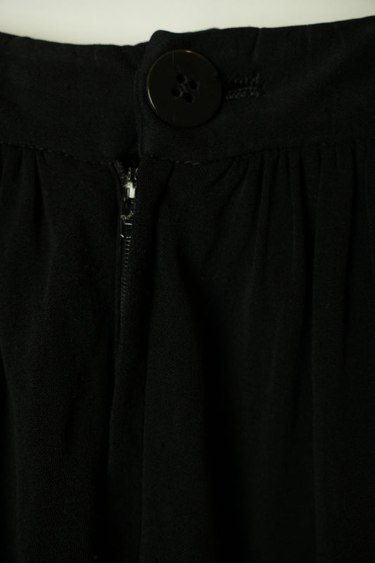 Comme Des Garcons Black Slit Kei Ninomiya Noir Kei Silk Skirt AD1990