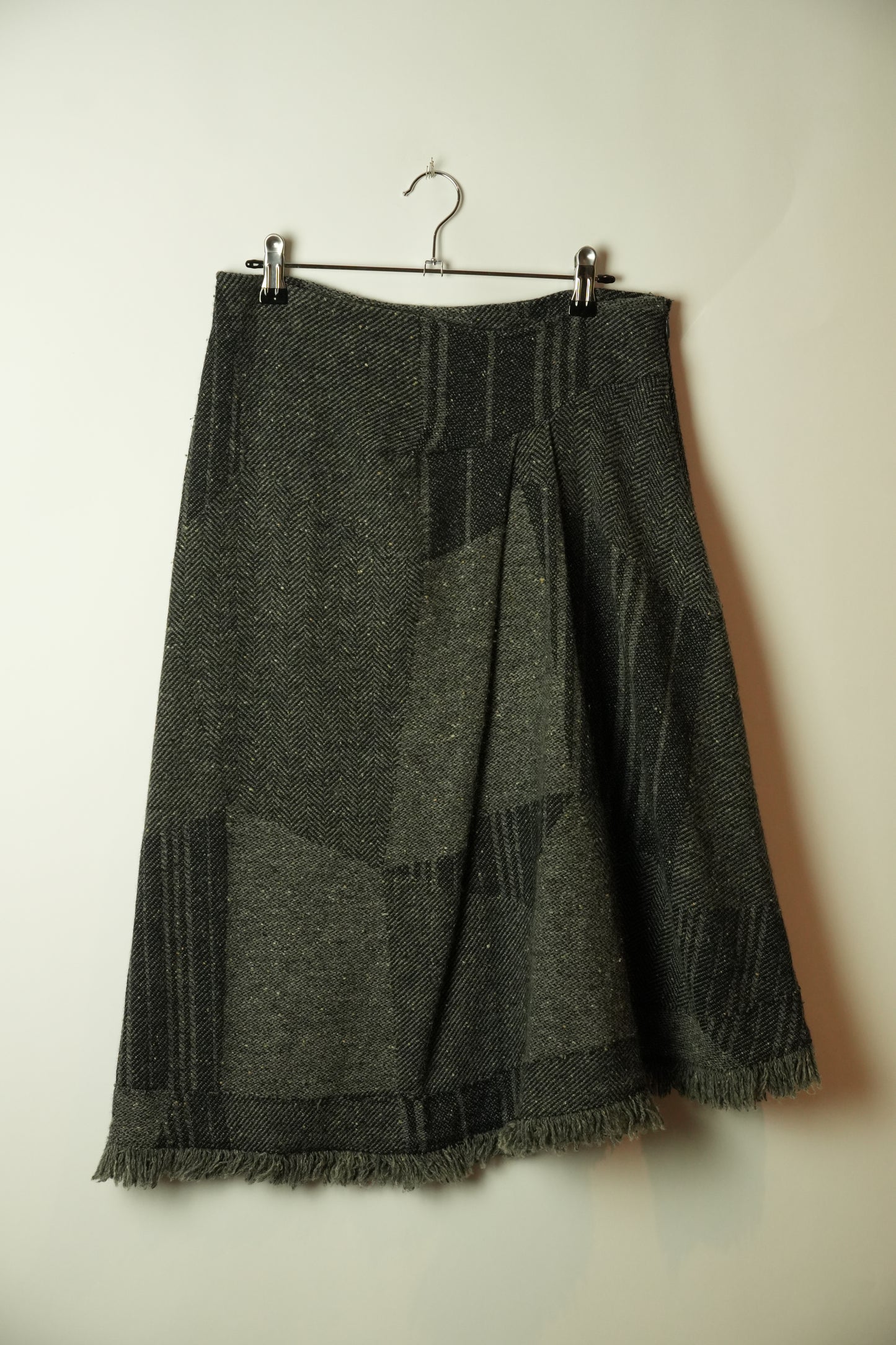 Burberry Grey Fringe Skirt