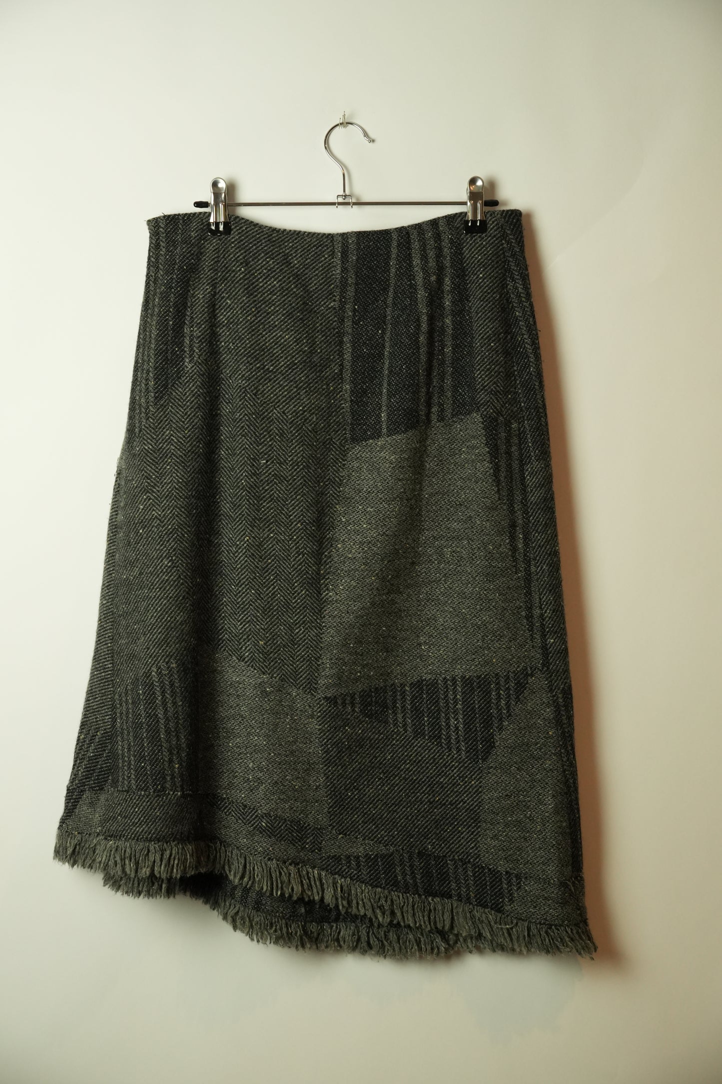 Burberry Grey Fringe Skirt