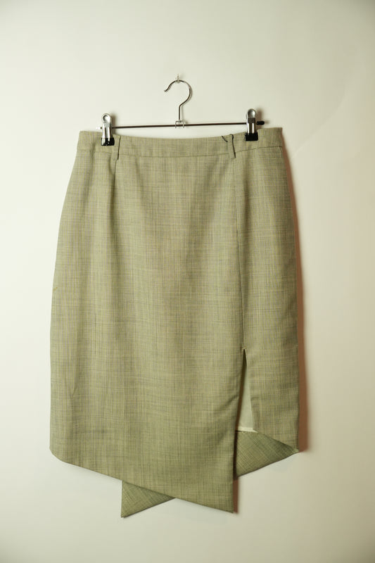 Paul Smith Mini Check Pencil Skirt w Slit