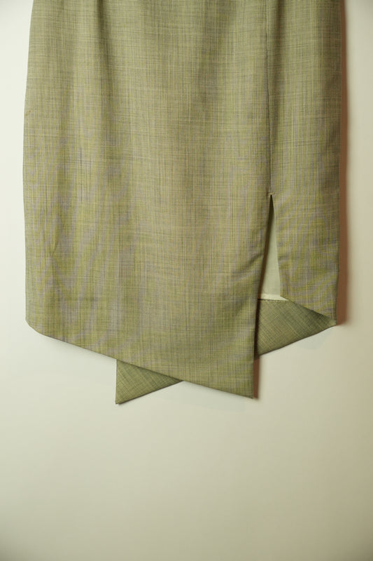 Paul Smith Mini Check Pencil Skirt w Slit