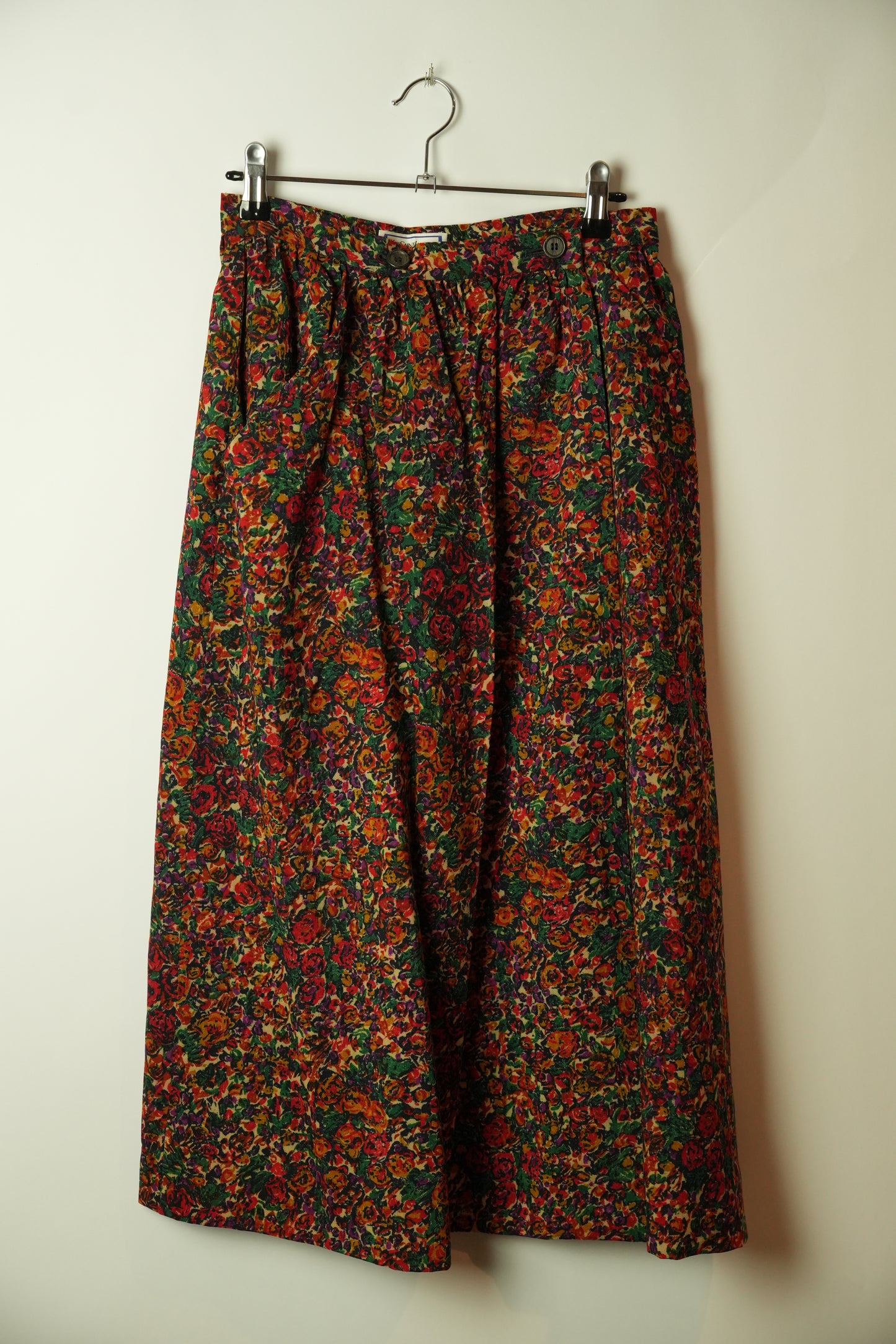 Yves Saint Laurent Flared Floral Autumn Skirt