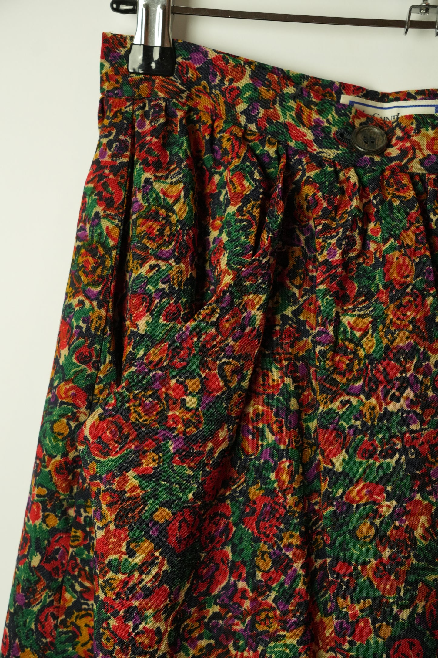 Yves Saint Laurent Flared Floral Autumn Skirt