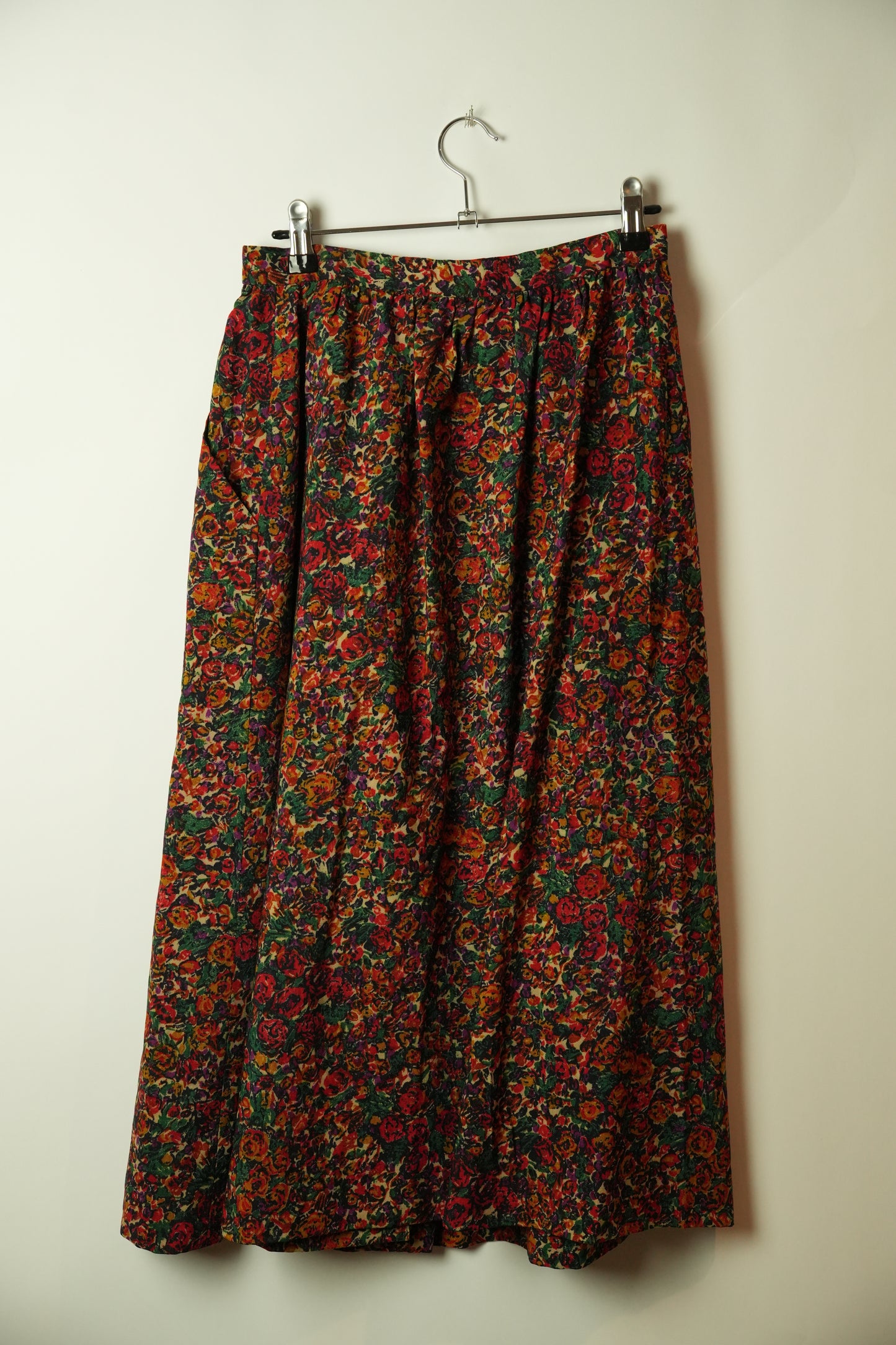 Yves Saint Laurent Flared Floral Autumn Skirt