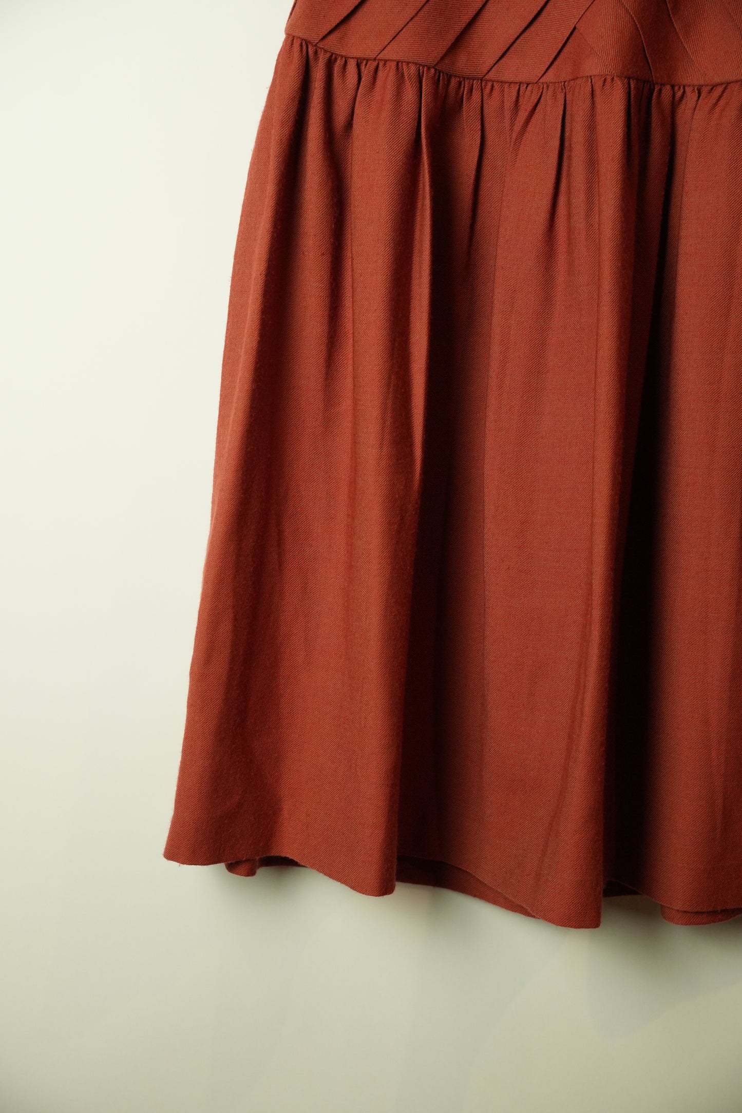 Christian Dior Diagonal Drop Waist Terracotta Skirt