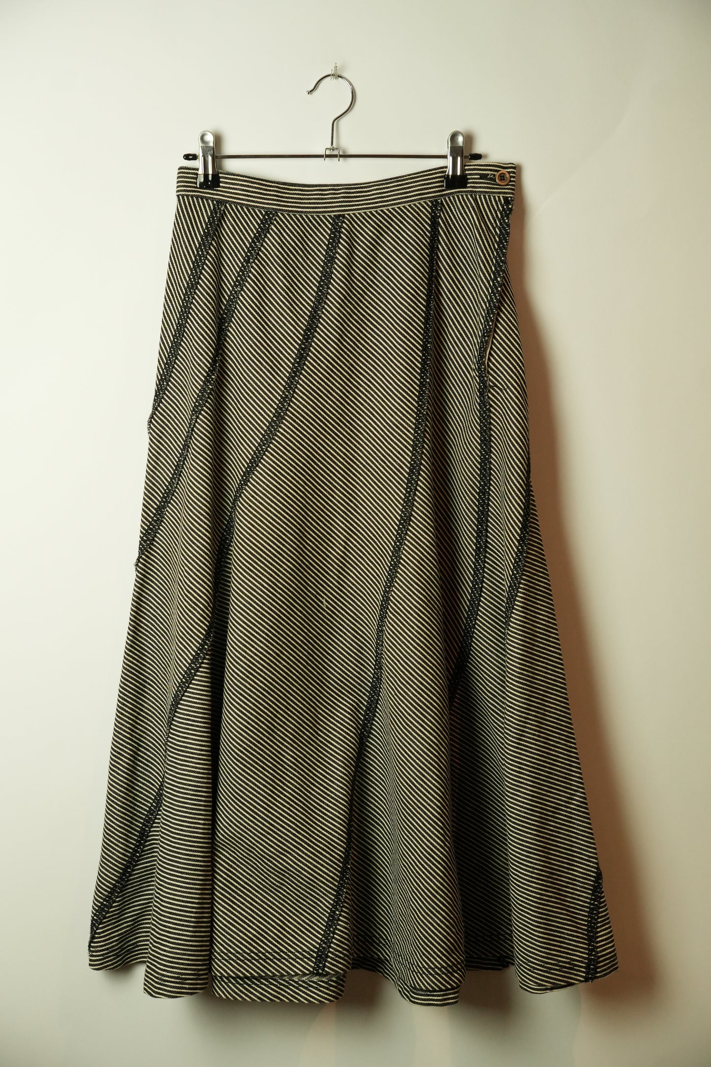 Tricot Comme Des Garcons Stripe Panel Skirt AD2003