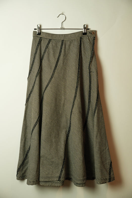 Tricot Comme Des Garcons Stripe Panel Skirt AD2003