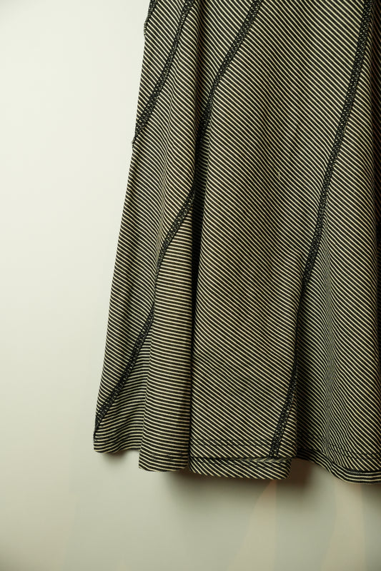 Tricot Comme Des Garcons Stripe Panel Skirt AD2003