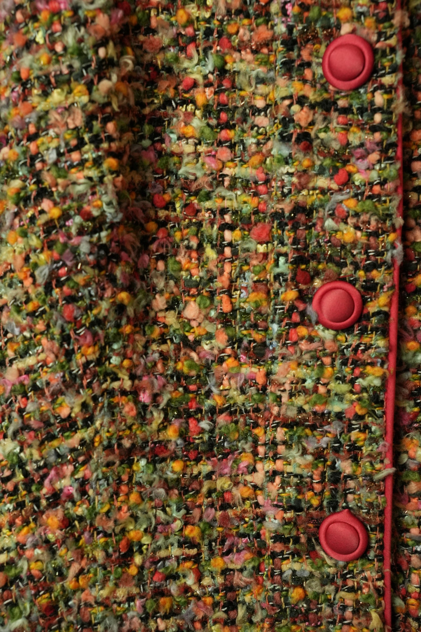Armani Collection Multi Colour Tweed Mandarin Collar Jacket