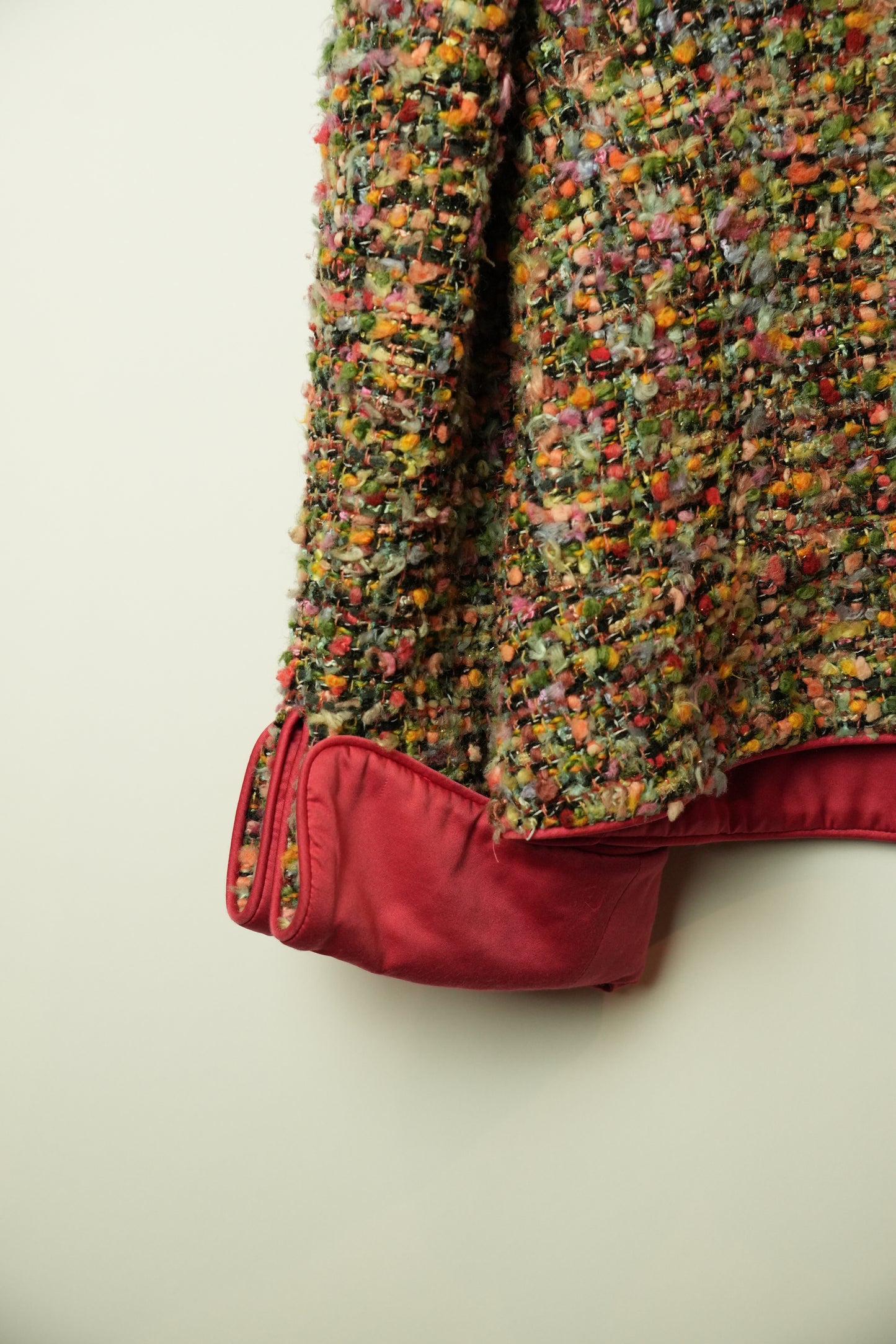 Armani Collection Multi Colour Tweed Mandarin Collar Jacket