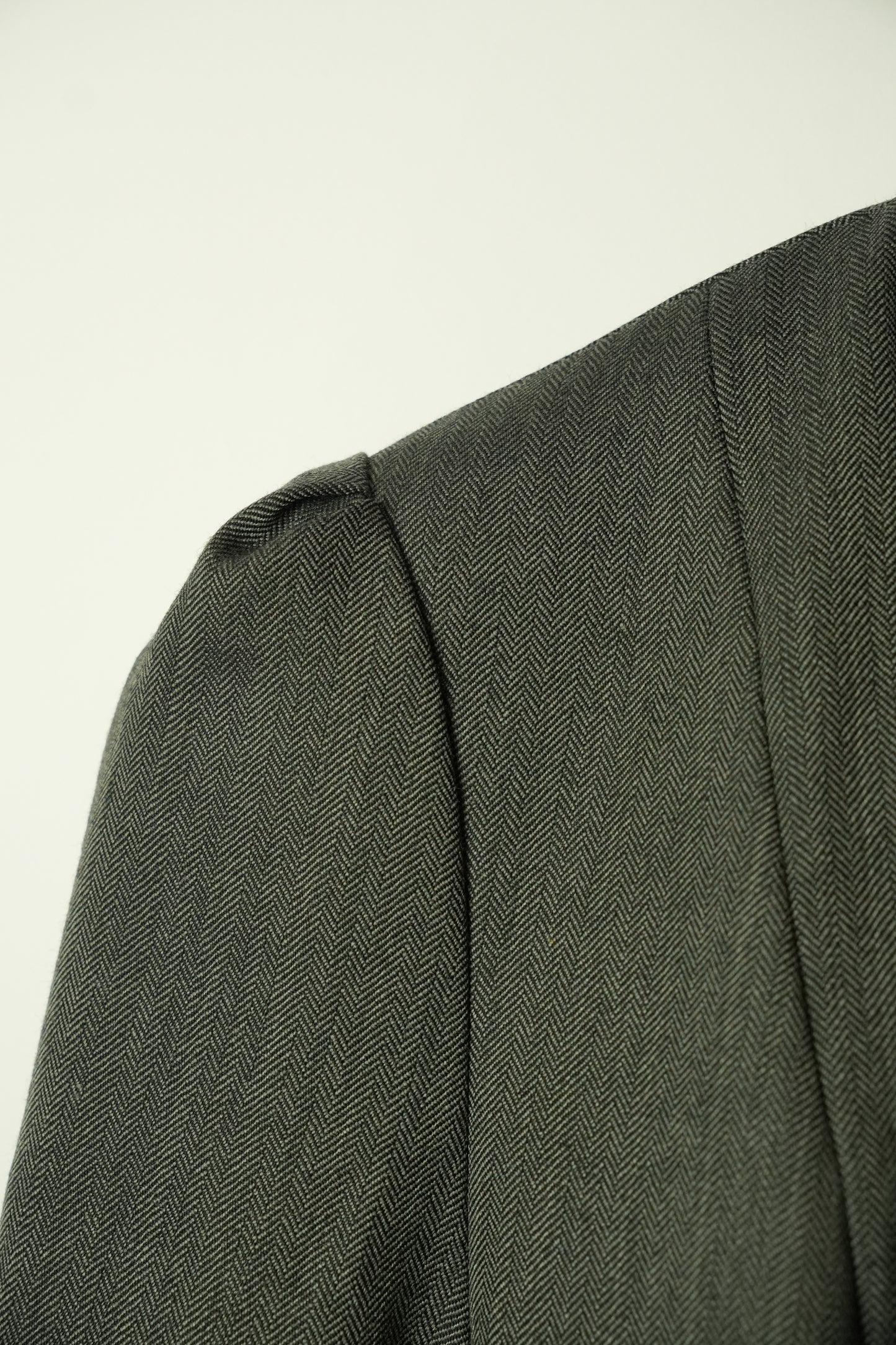 Malene Birger Herringbone Stripw Cowl Neck Assymetrical Blazer