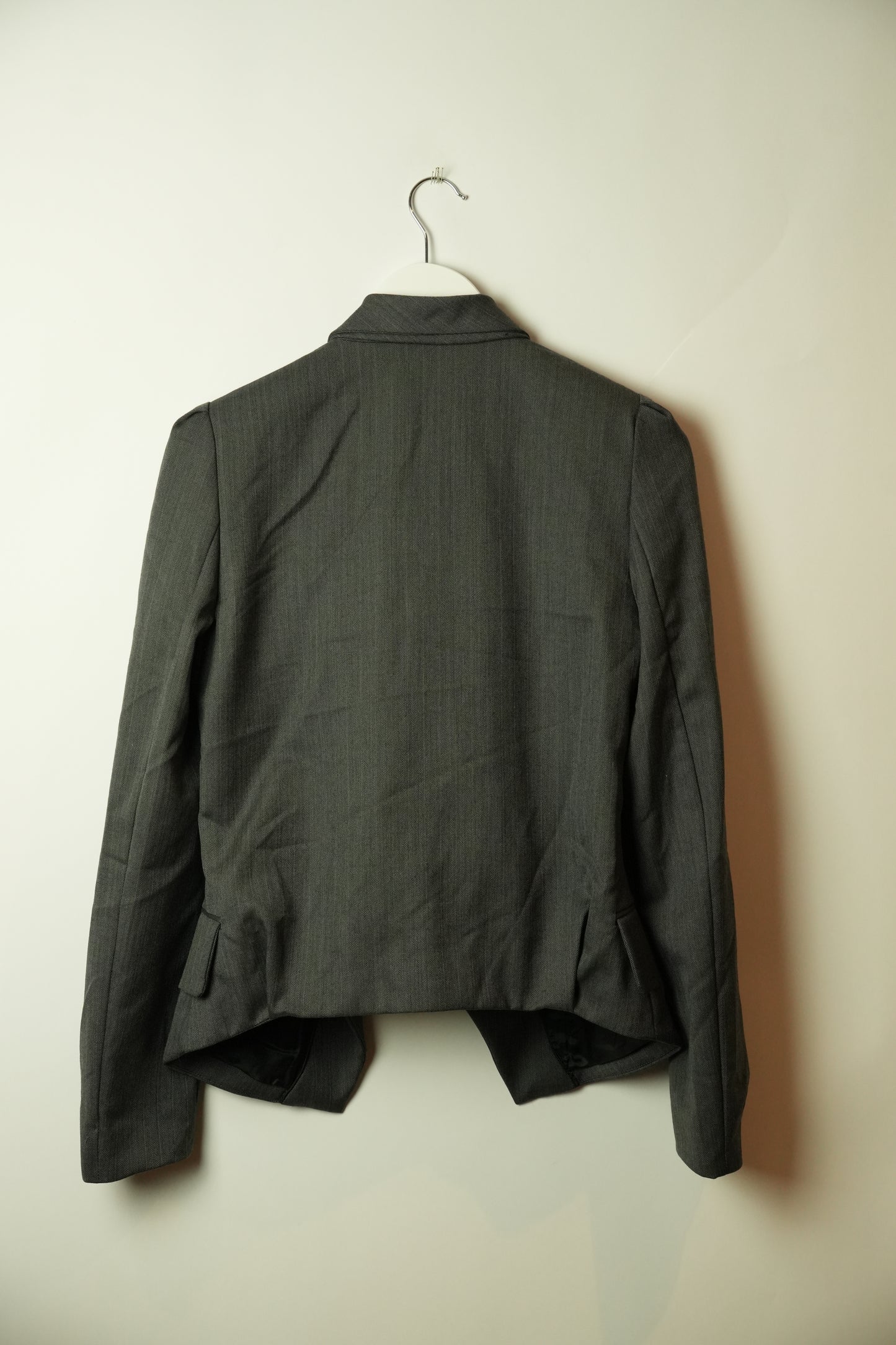 Malene Birger Herringbone Stripw Cowl Neck Assymetrical Blazer