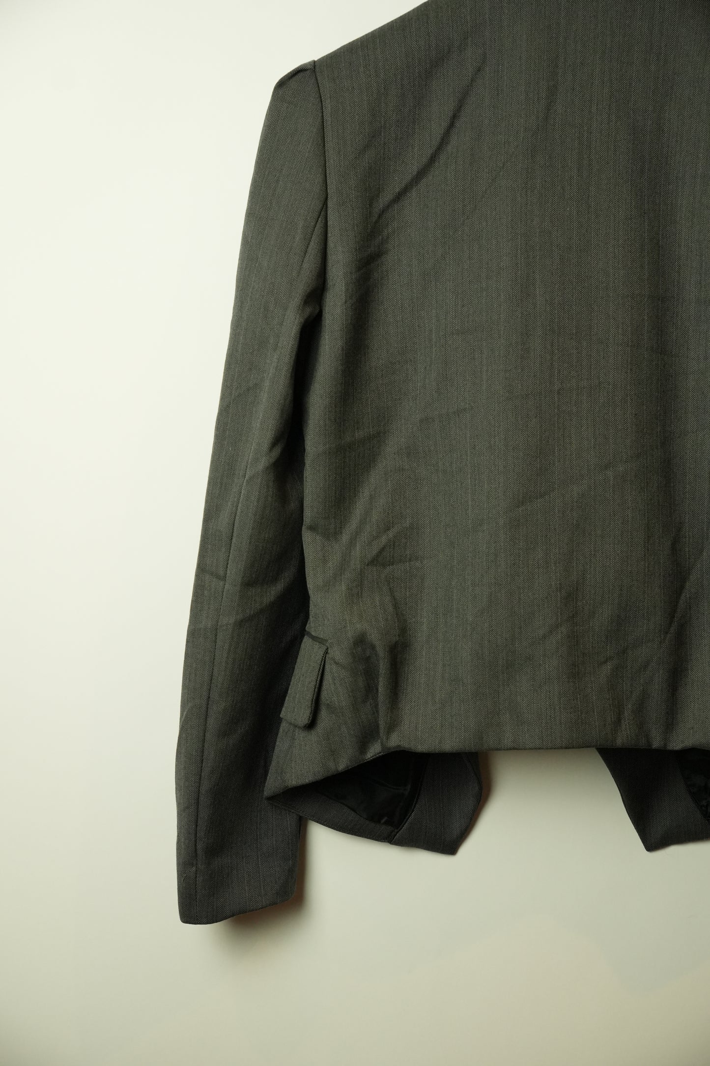 Malene Birger Herringbone Stripw Cowl Neck Assymetrical Blazer