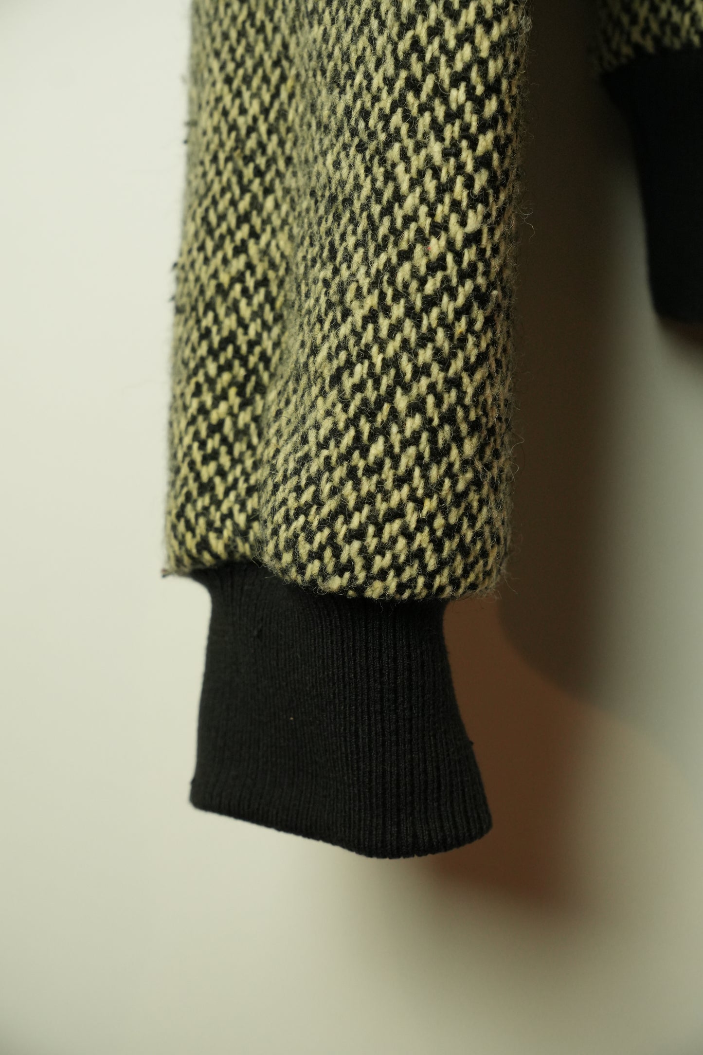 Costume National Tweed Wool Mock Neck Trim Jacket