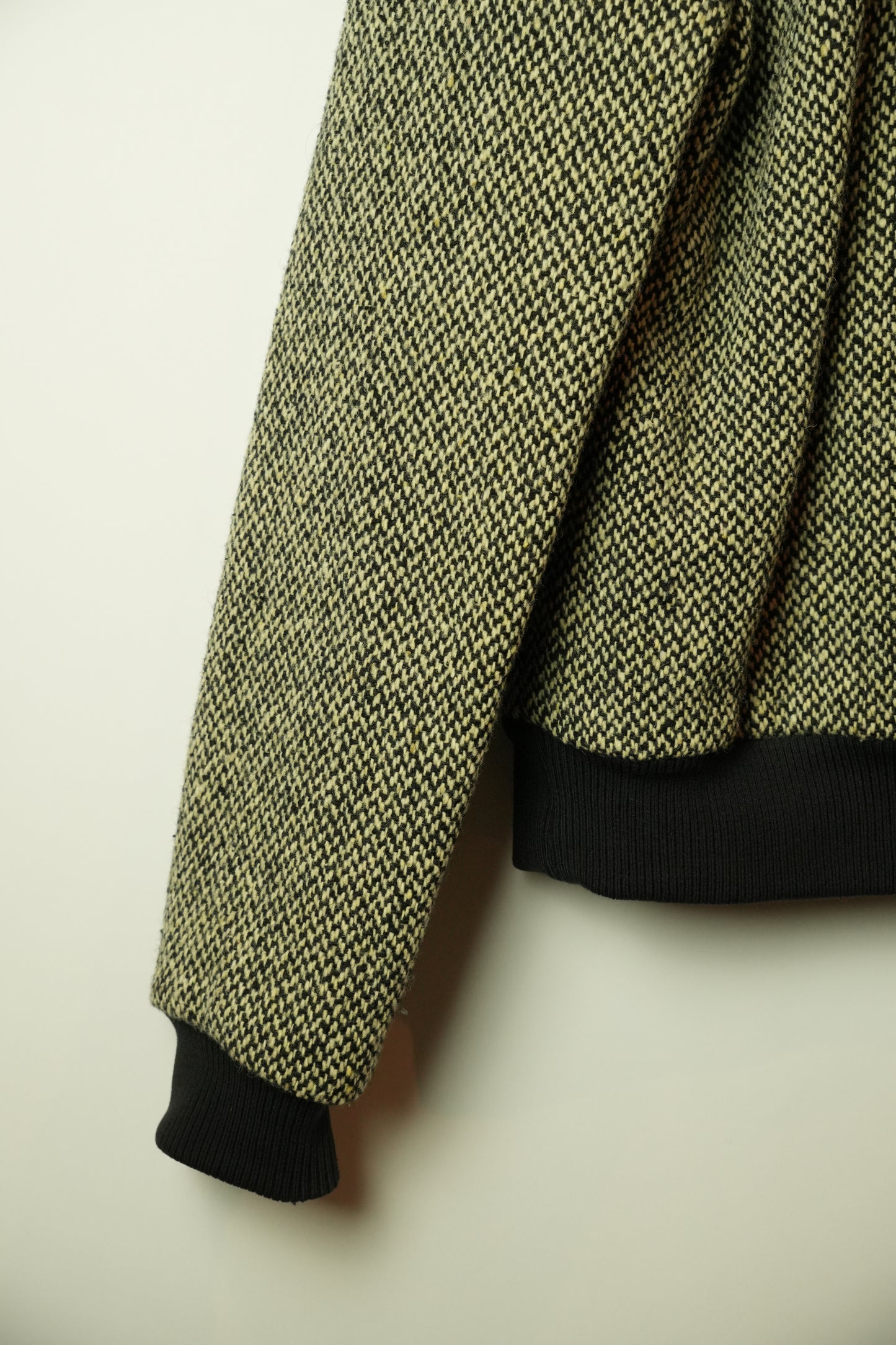 Costume National Tweed Wool Mock Neck Trim Jacket