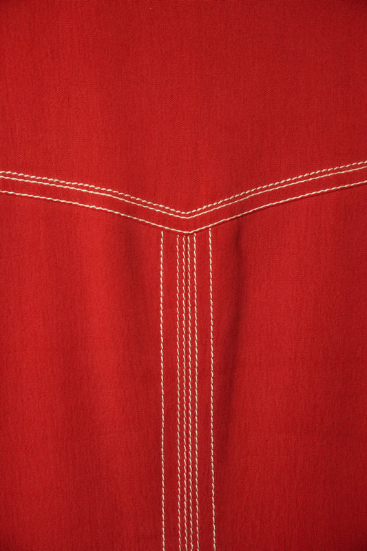 Gianni Versace Western 100% Silk Contrast Stitch Blazer
