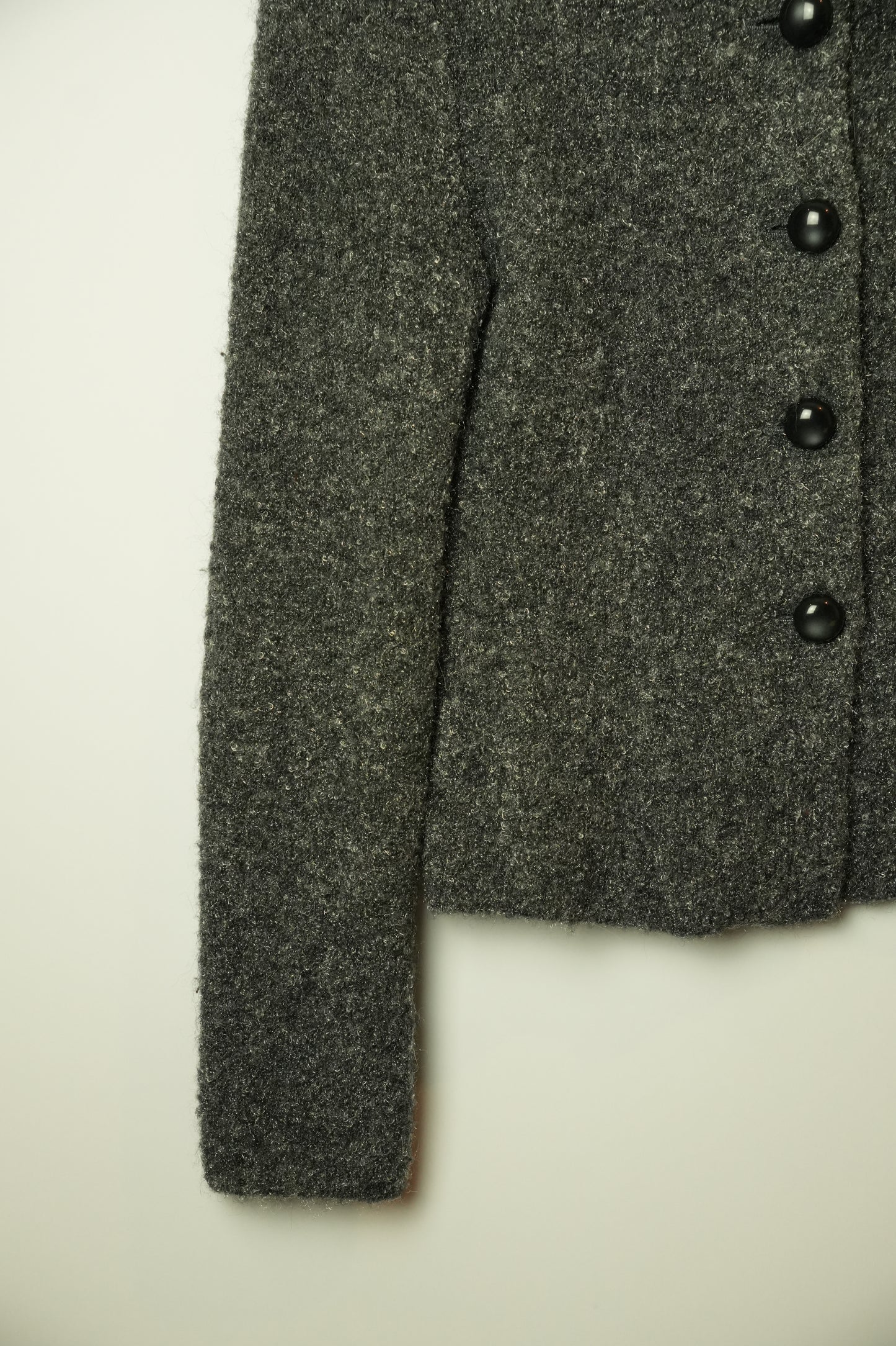 Balenciaga Wool Grey Button Down Cardigan