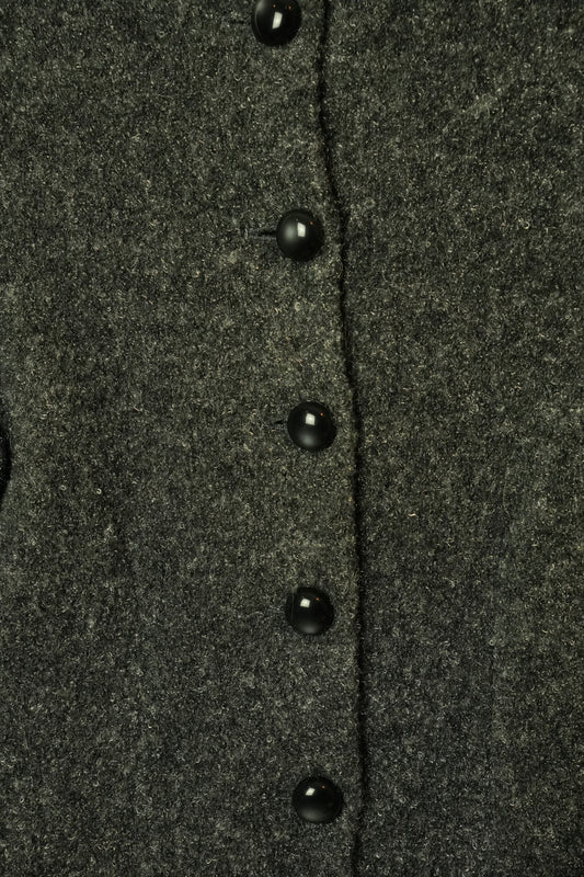 Balenciaga Wool Grey Button Down Cardigan