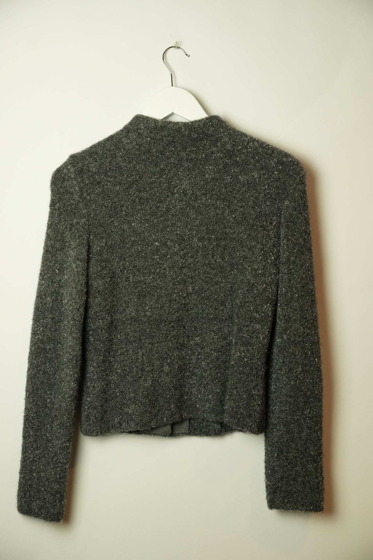 Balenciaga Wool Grey Button Down Cardigan