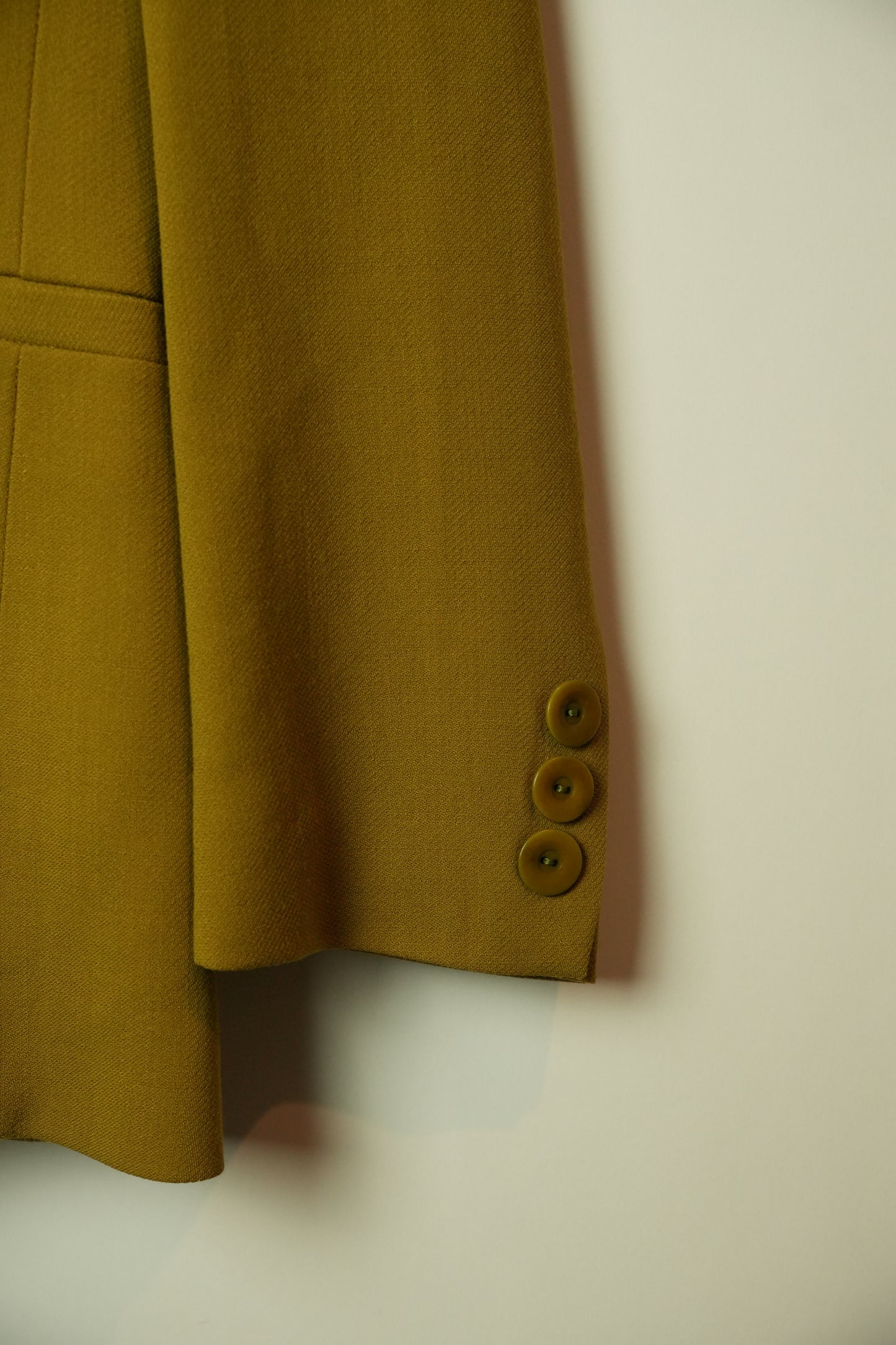 Kenzo Chartreuse Collarless Kimono Bow Blazer