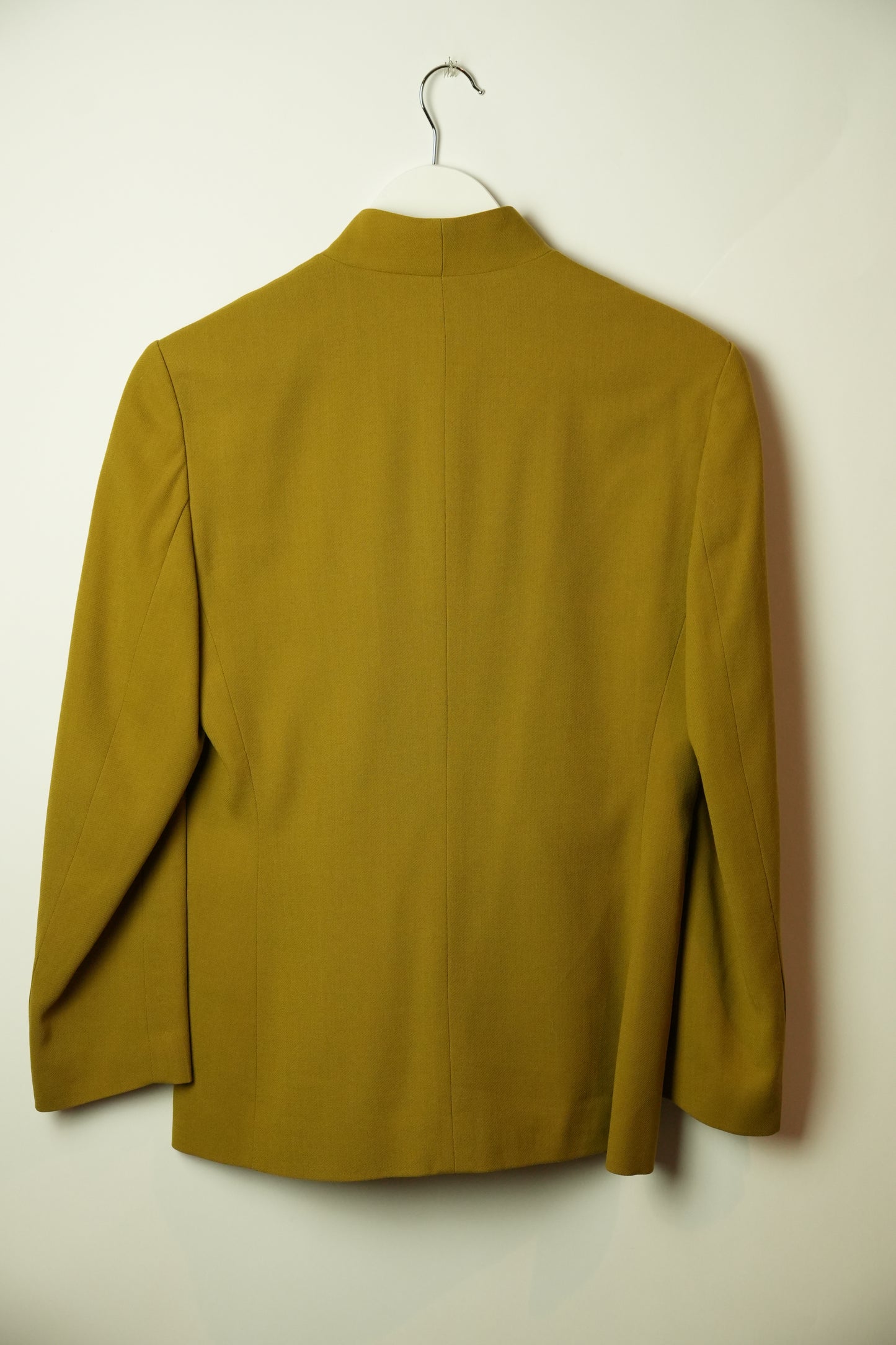 Kenzo Chartreuse Collarless Kimono Bow Blazer