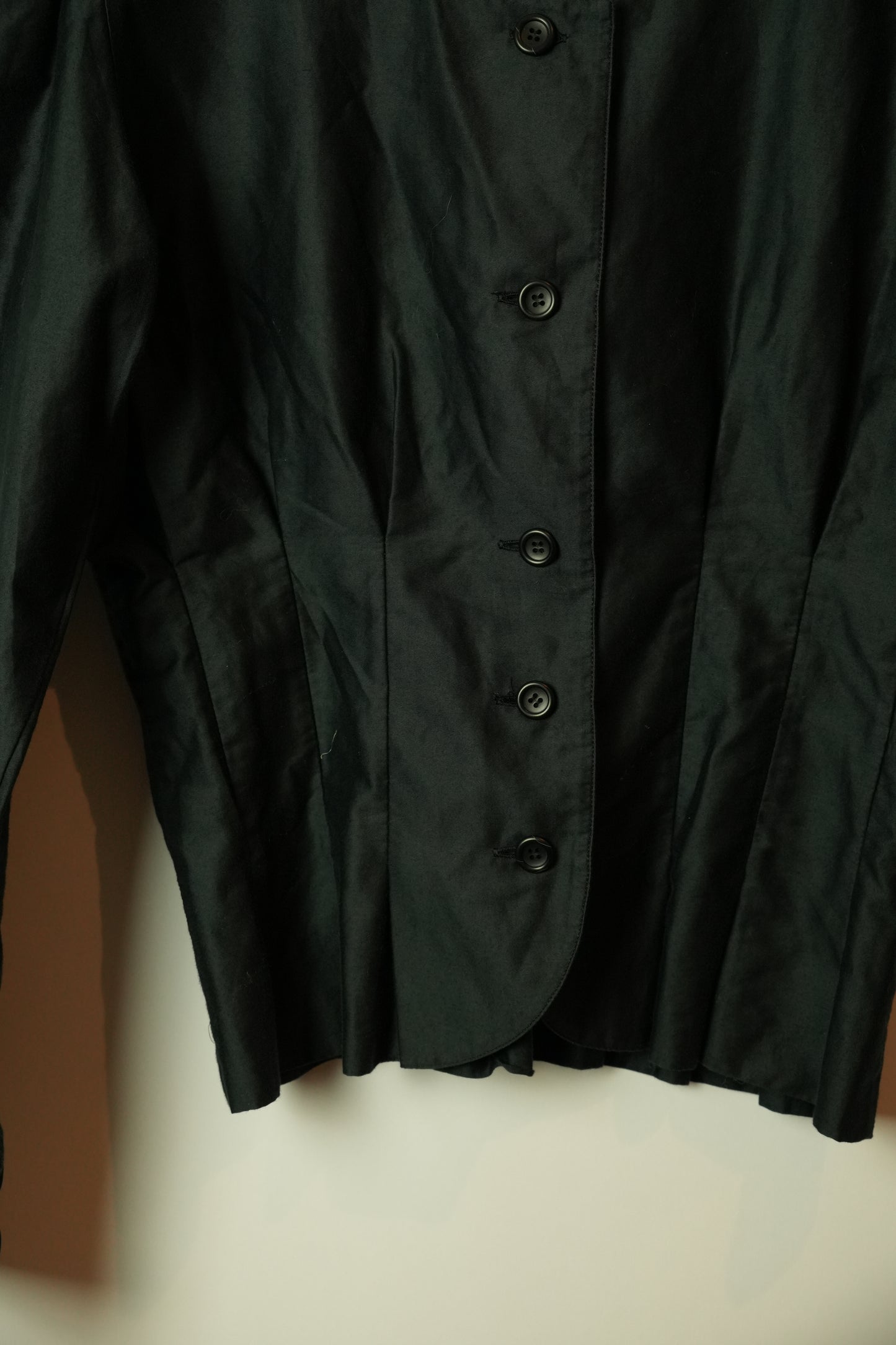Christian Dior Scoop Neck Button Down Corset Tailor LS Blouse
