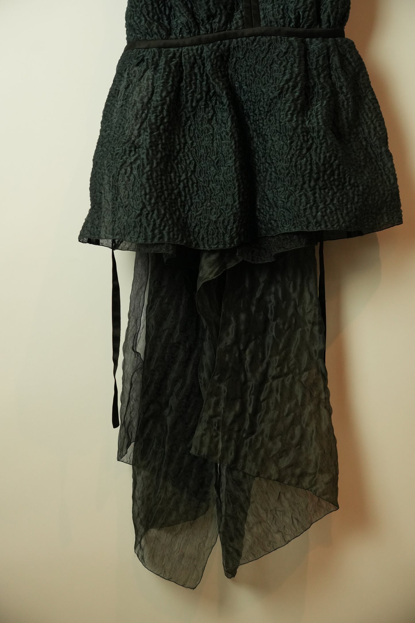 Prada Silk Halterneck Tie Babydoll Peplum Top SS2010