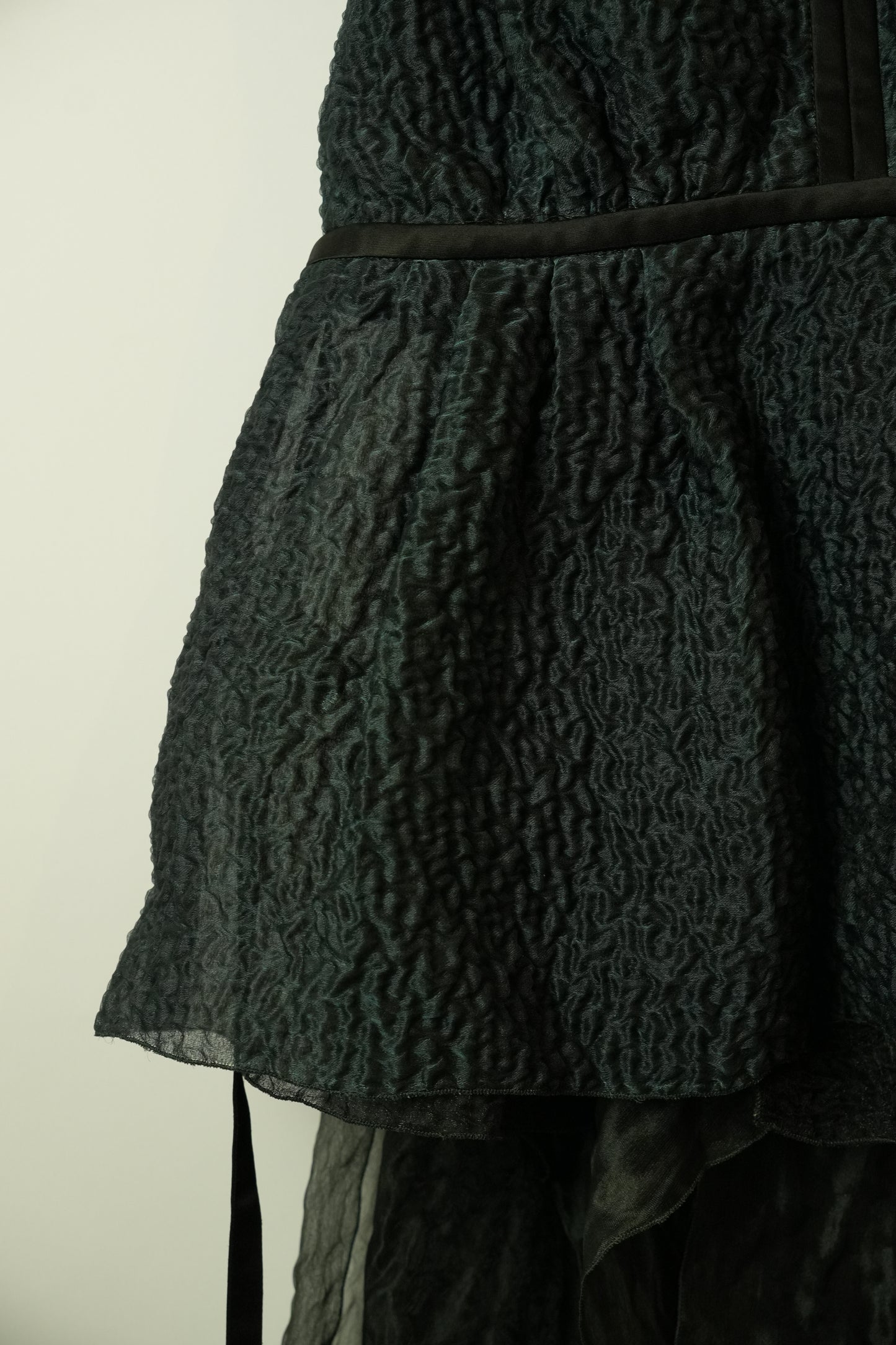 Prada Silk Halterneck Tie Babydoll Peplum Top SS2010
