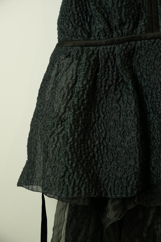 Prada Silk Halterneck Tie Babydoll Peplum Top SS2010