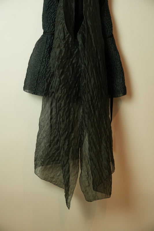 Prada Silk Halterneck Tie Babydoll Peplum Top SS2010